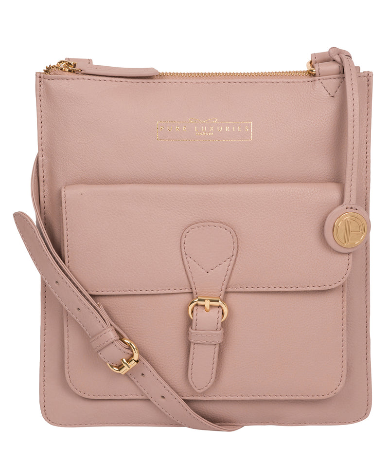 Pink Leather Crossbody Bag Kenley by Pure Luxuries Pure