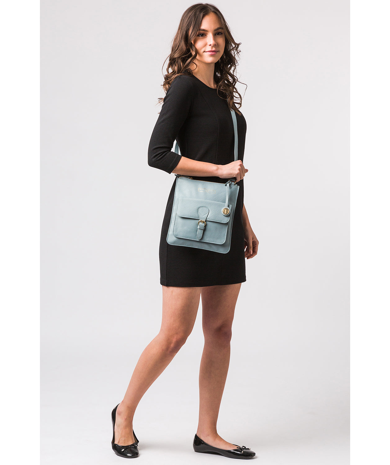 'Kenley' Cashmere Blue Leather Cross Body Bag