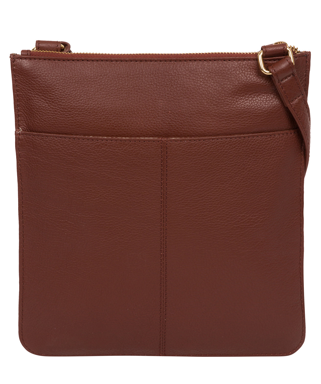 'Kenley' Chestnut Leather Cross Body Bag