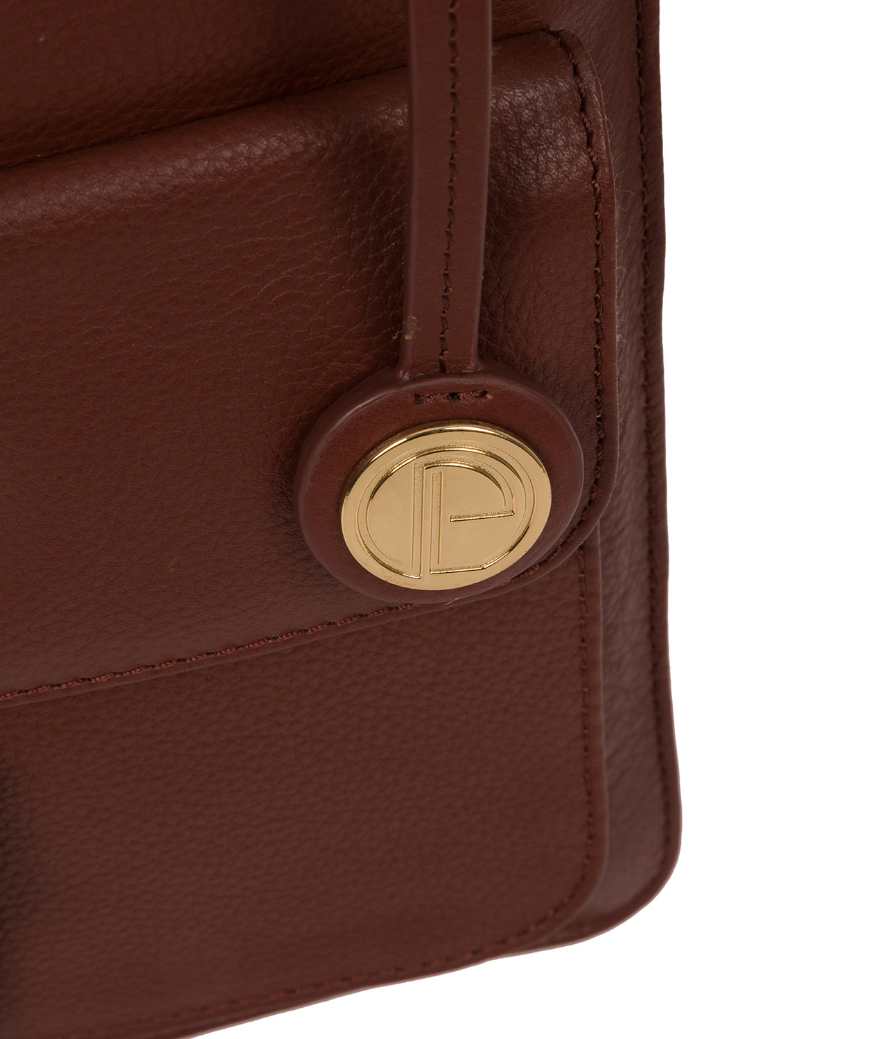 'Kenley' Chestnut Leather Cross Body Bag