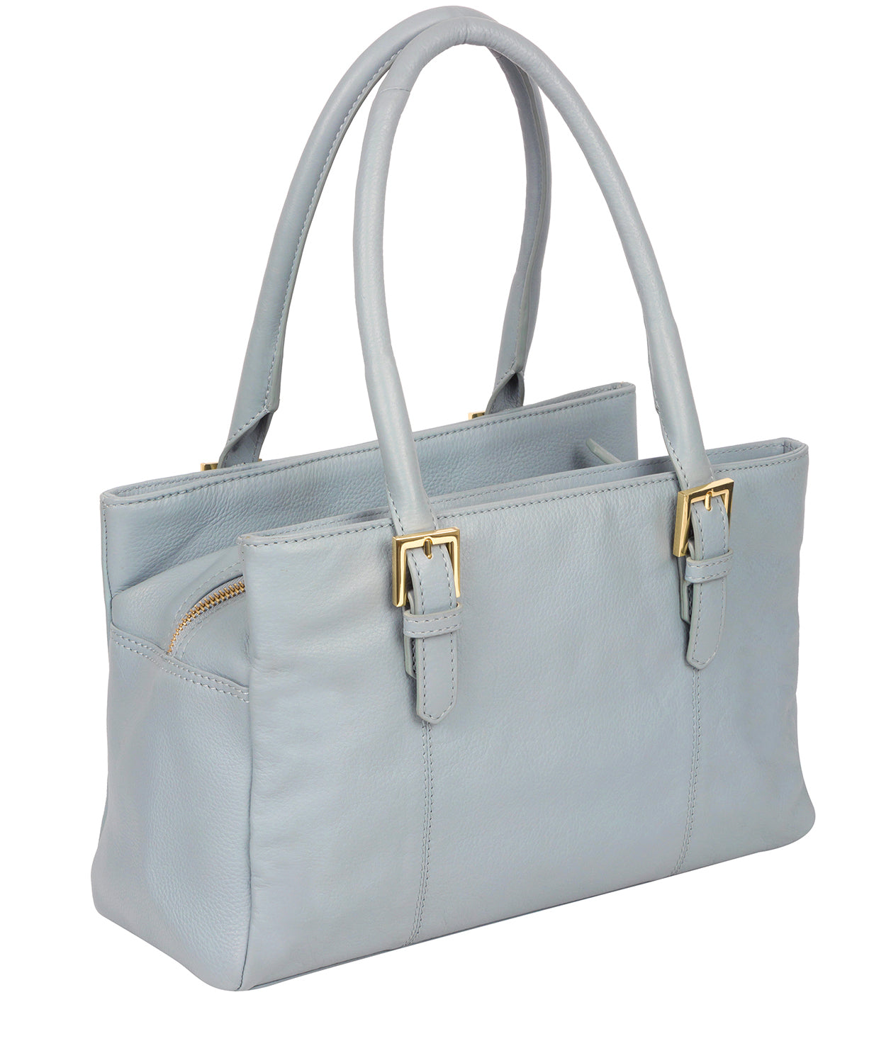 'Astley' Cashmere Blue Leather Handbag