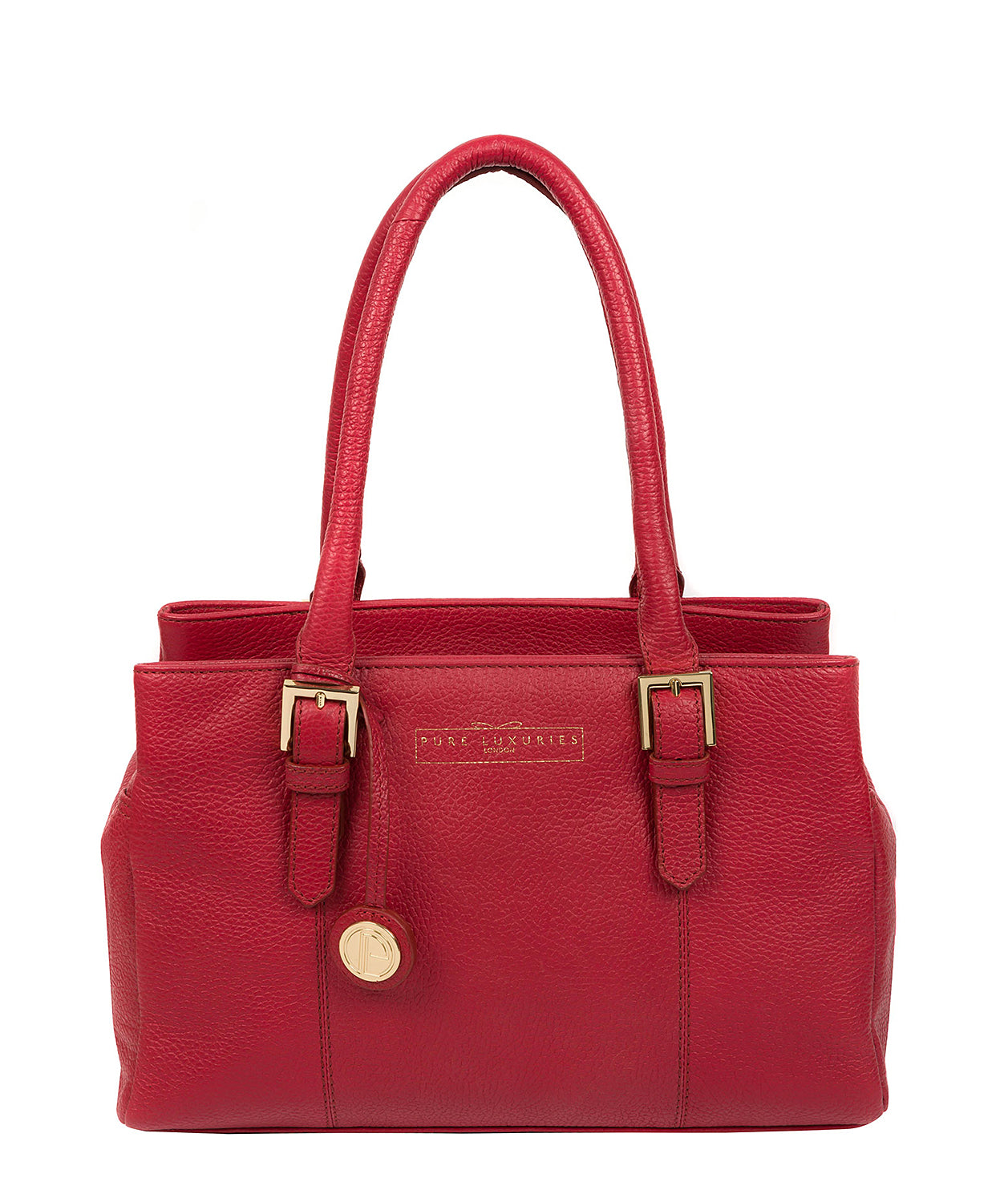 'Astley' Deep Red Leather Handbag