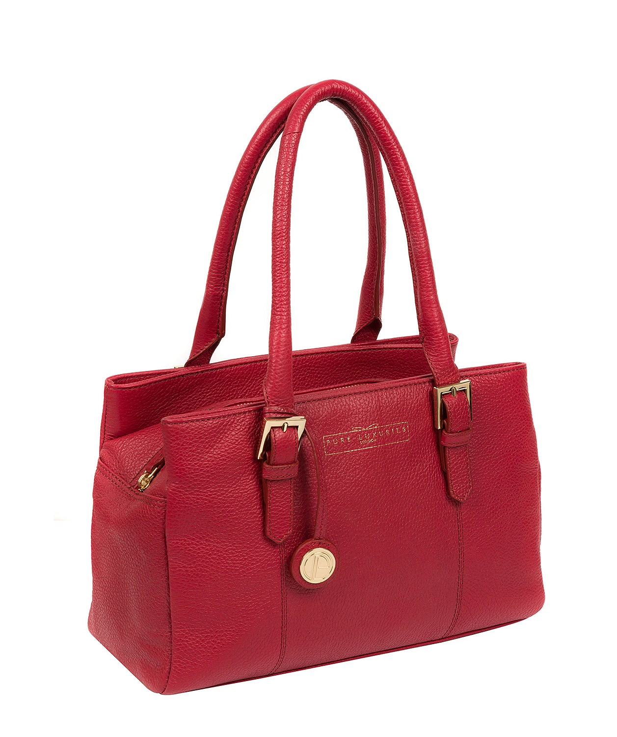 'Astley' Deep Red Leather Handbag