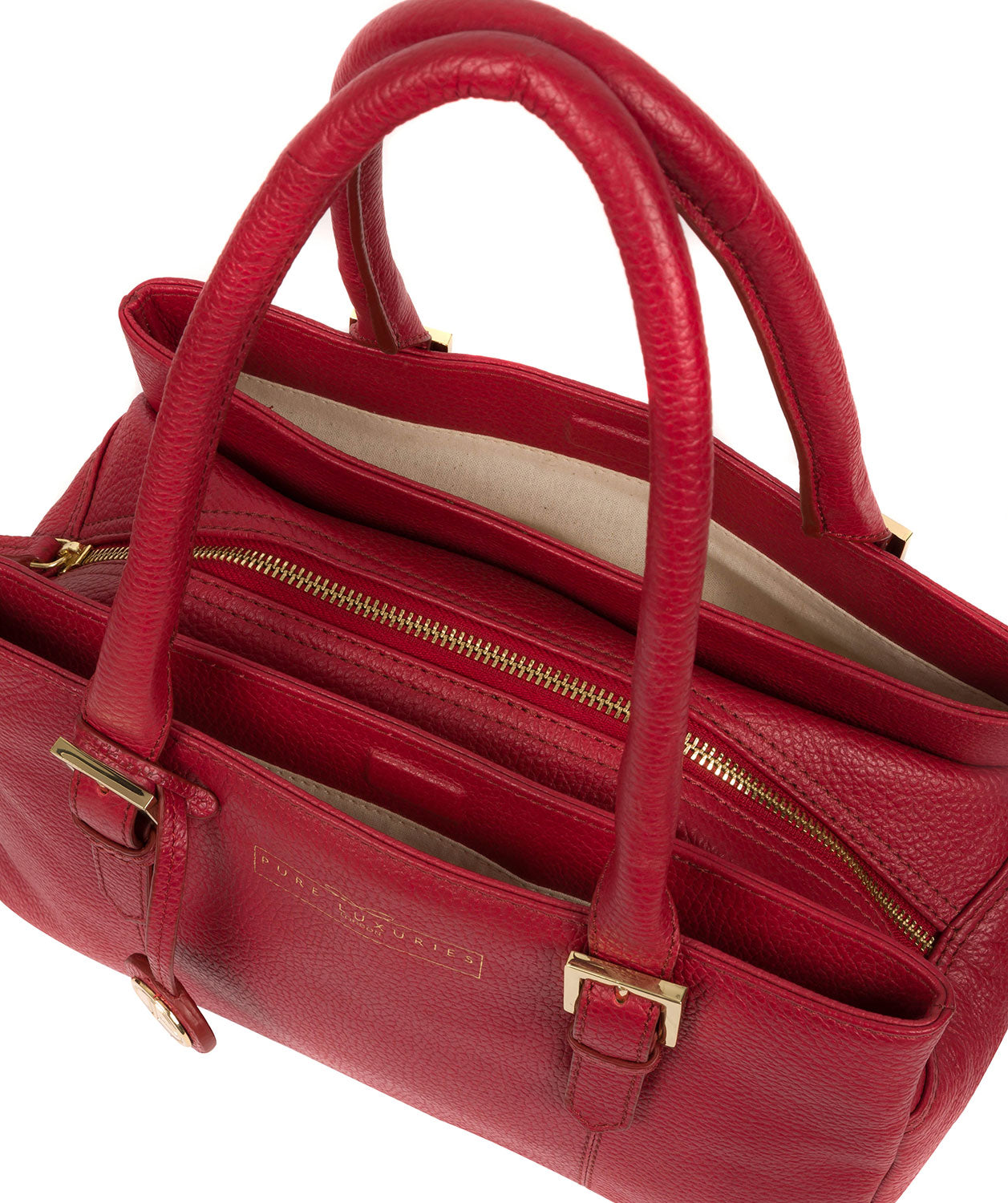 'Astley' Deep Red Leather Handbag