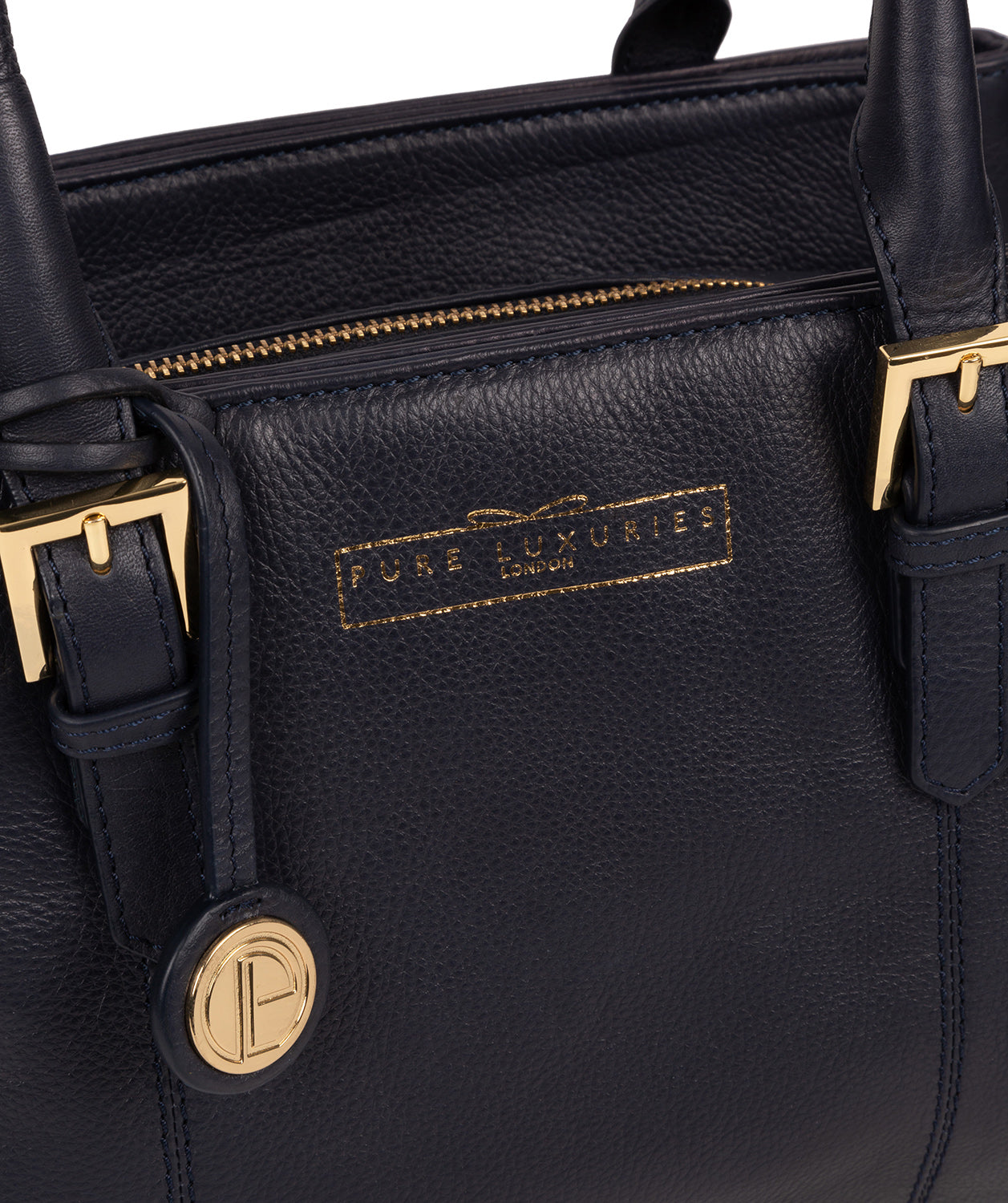 'Astley' Navy Leather Handbag