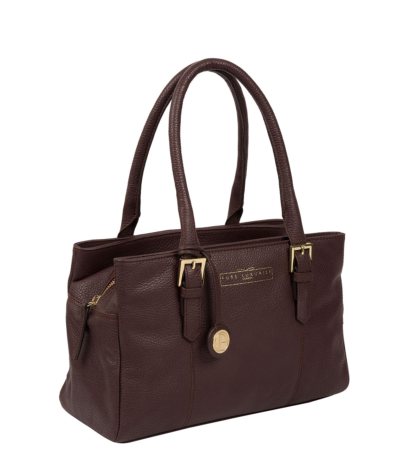 'Astley' Plum Leather Handbag