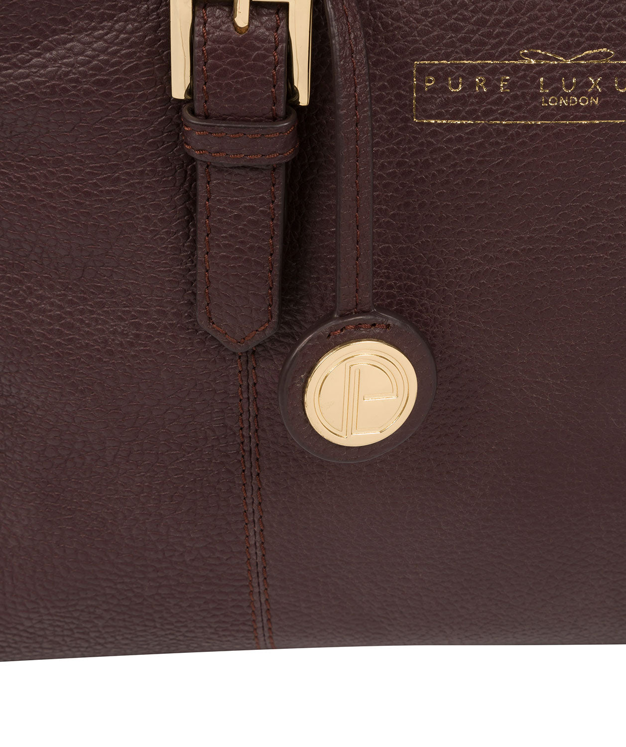 'Astley' Plum Leather Handbag