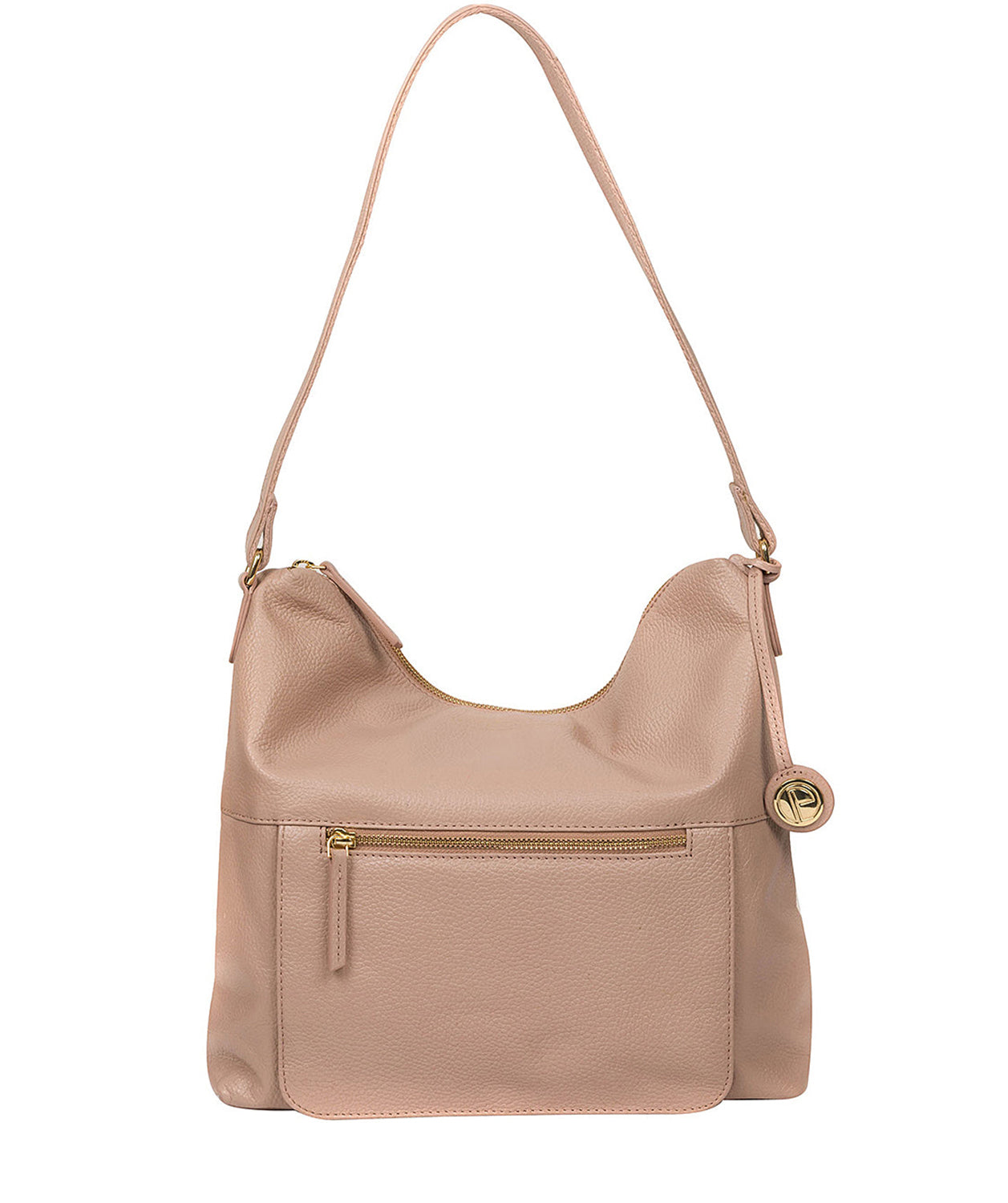 'Tenley' Blush Pink Leather Shoulder Bag