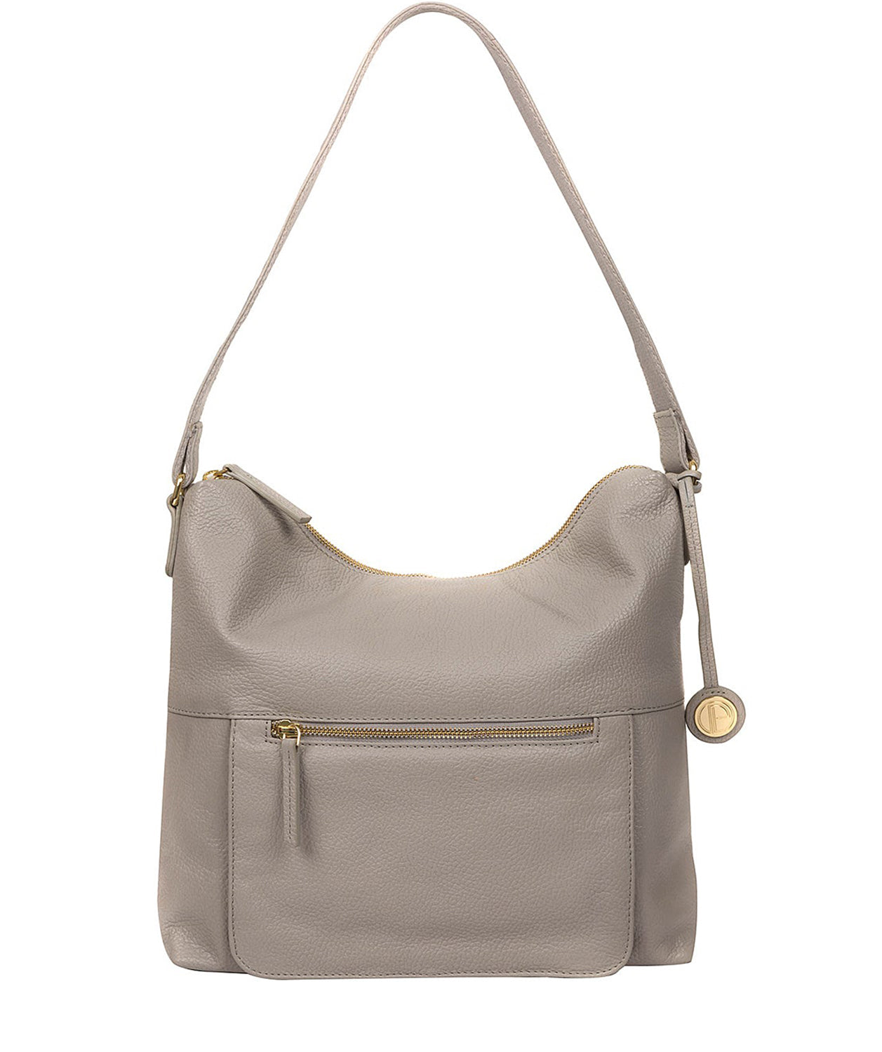 Grey Leather Shoulder Bag 'Tenley' by Pure Luxuries – Pure Luxuries London