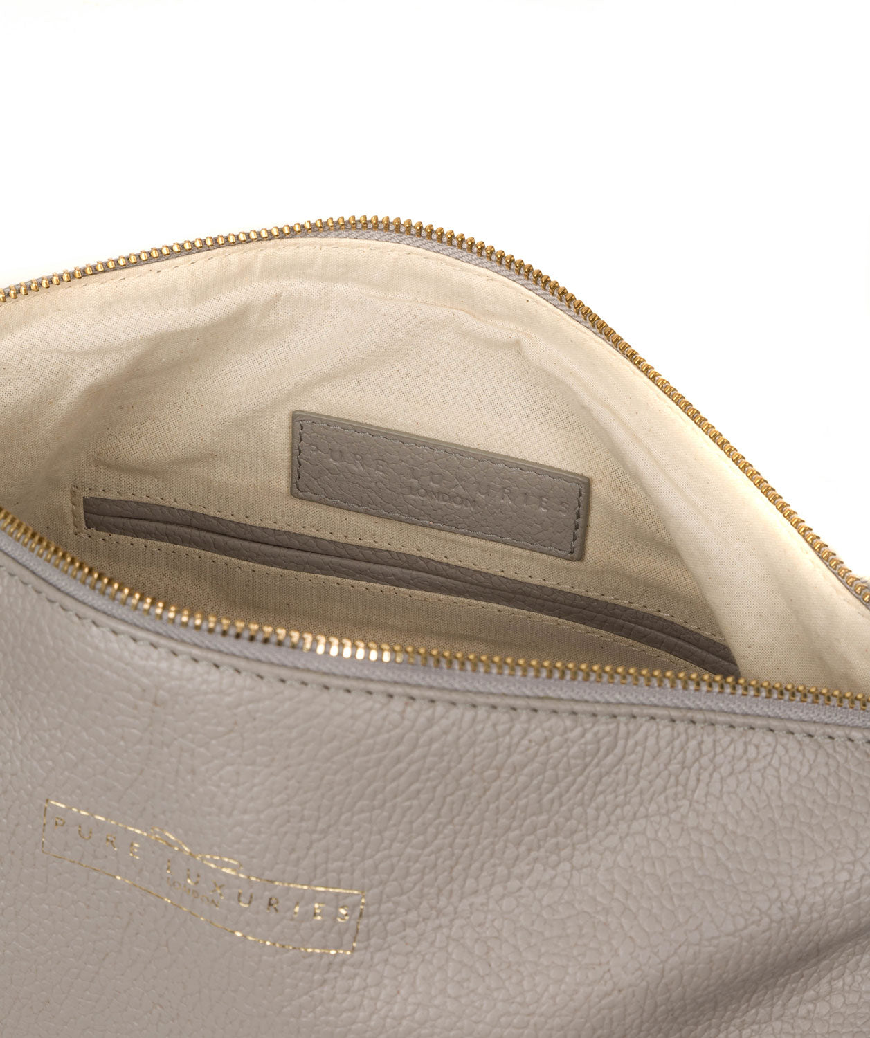 Grey Leather Shoulder Bag 'Tenley' by Pure Luxuries – Pure Luxuries London