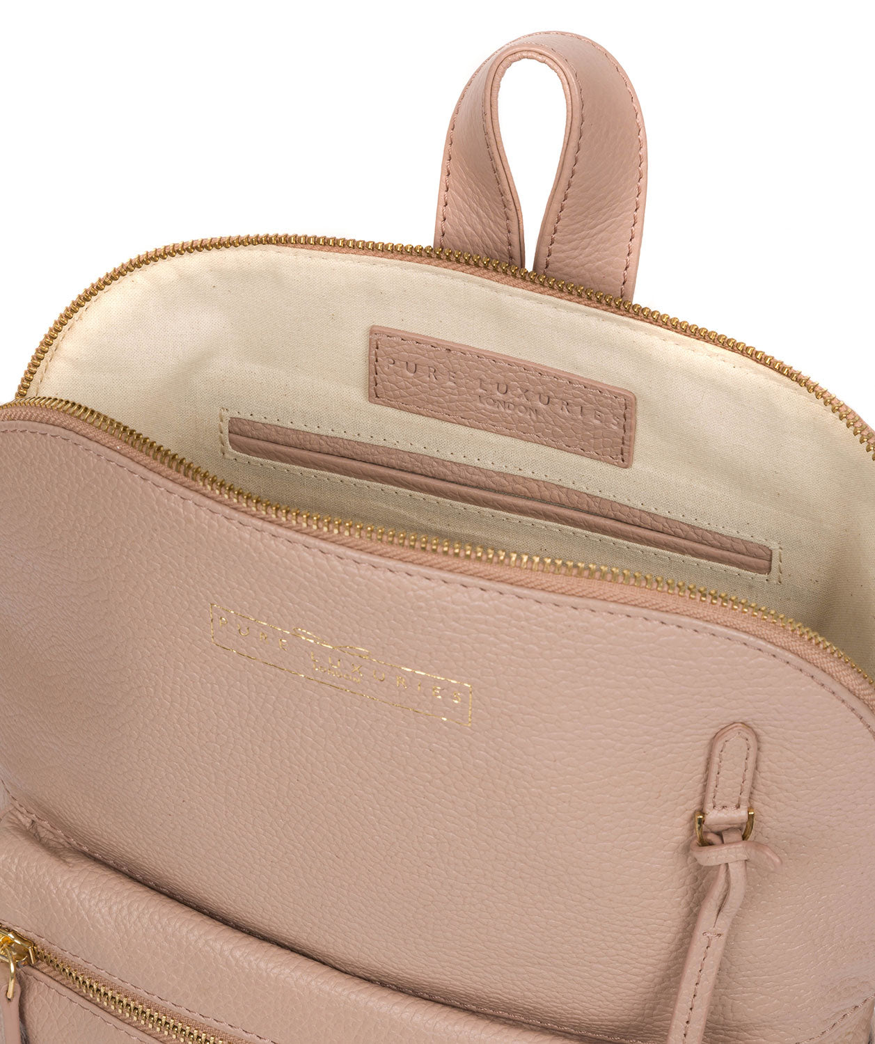 'Kinsely' Blush Pink Leather Backpack