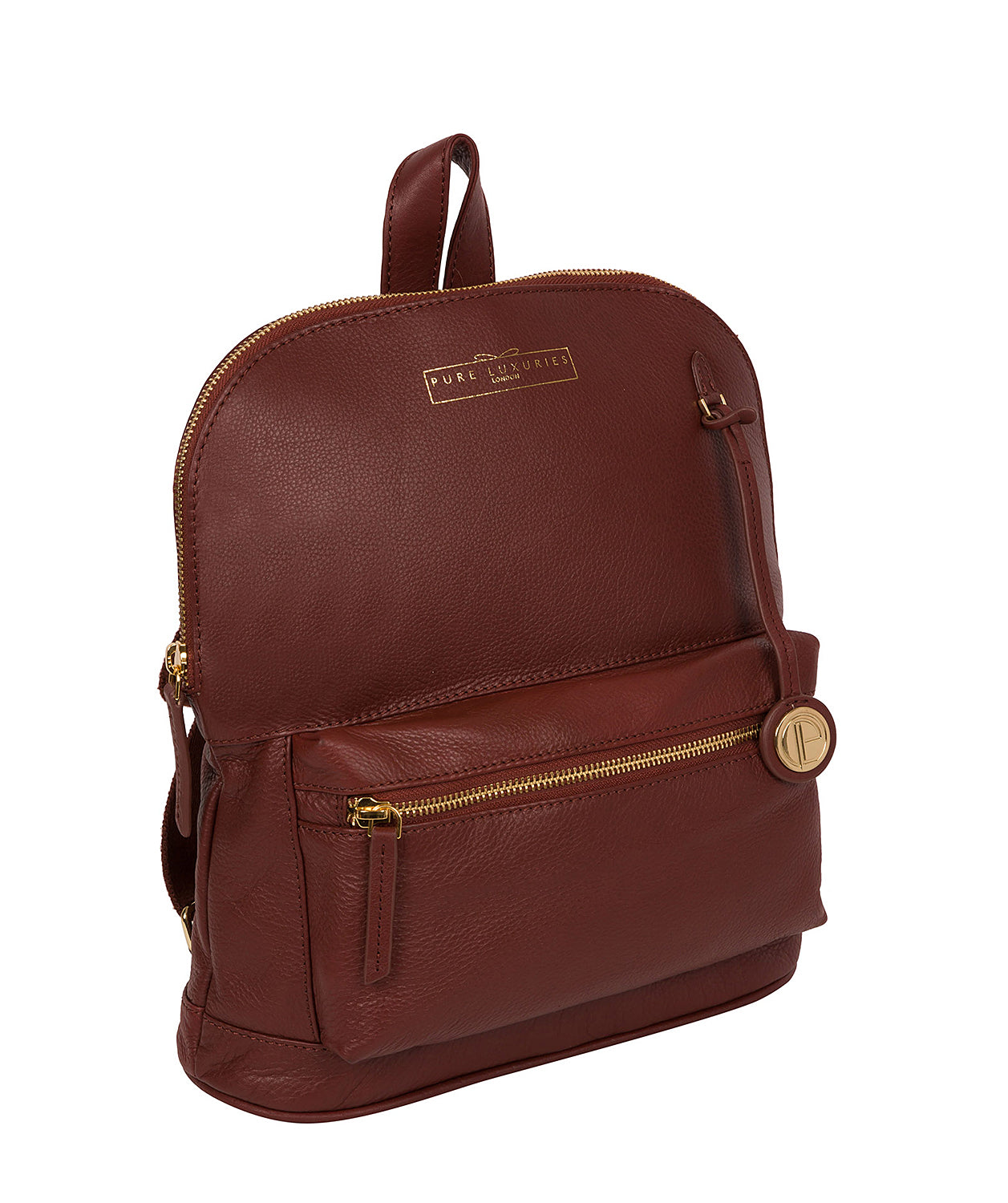 'Kinsely' Chestnut Leather Backpack