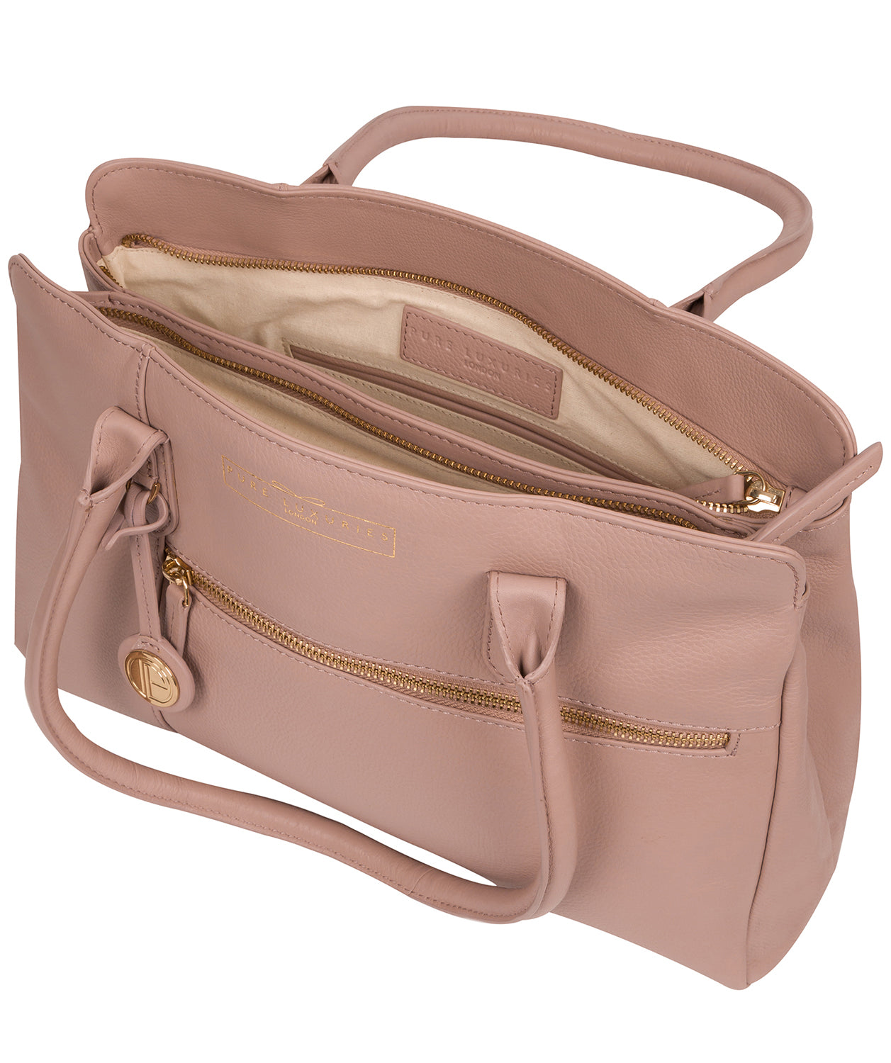 'Darby' Blush Pink Leather Handbag