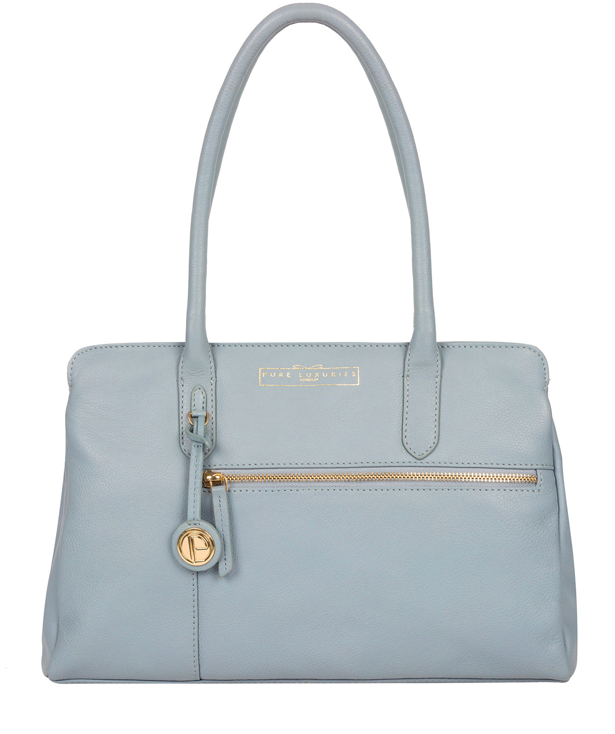 'Darby' Cashmere Blue Leather Handbag