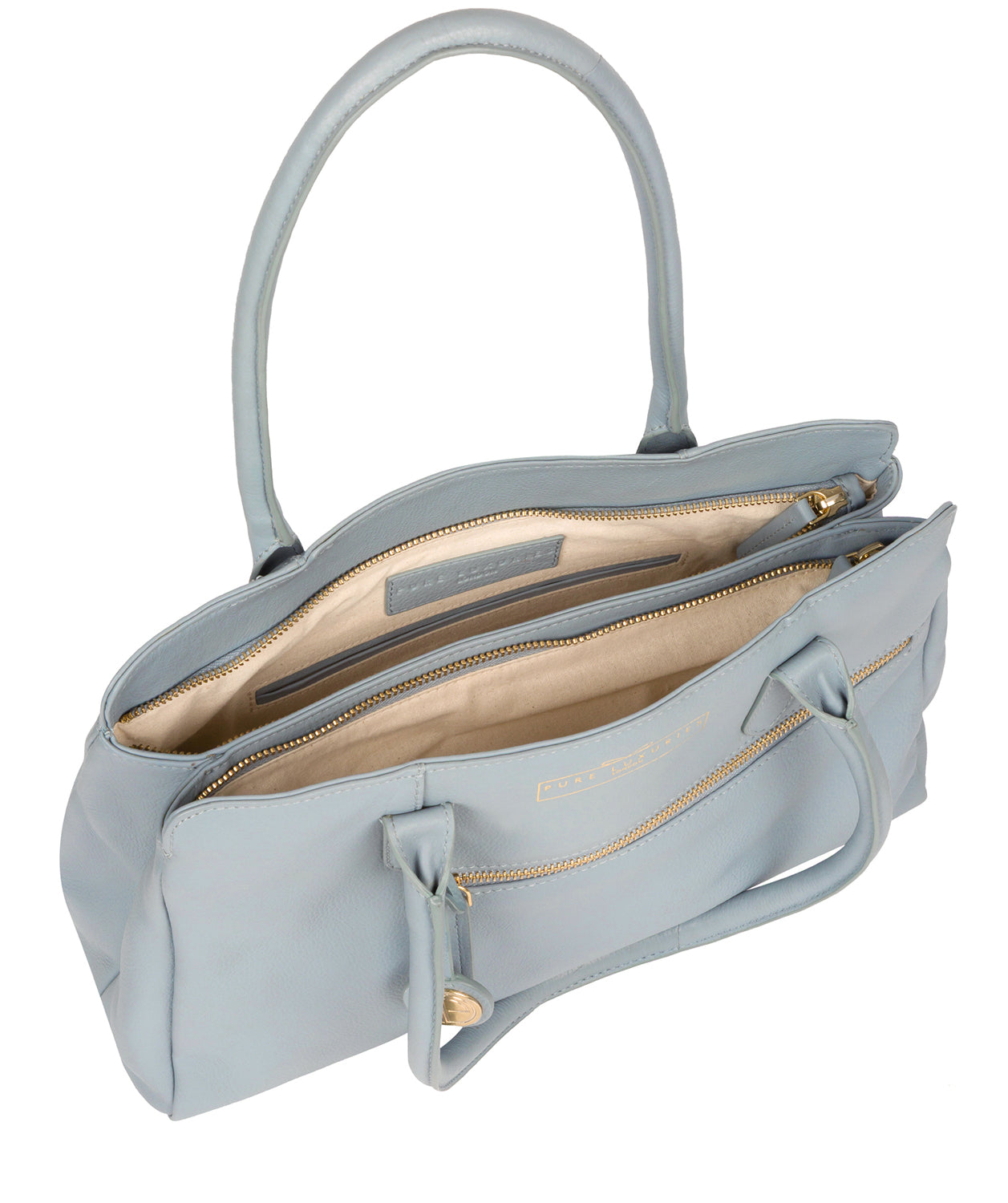 'Darby' Cashmere Blue Leather Handbag