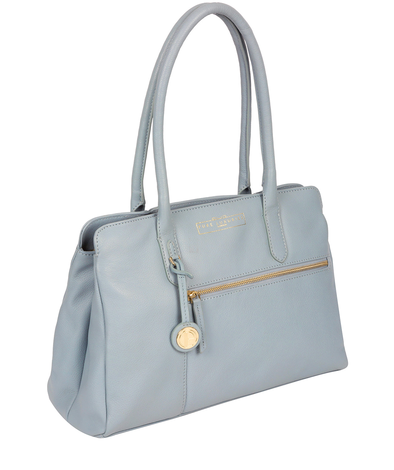 'Darby' Cashmere Blue Leather Handbag