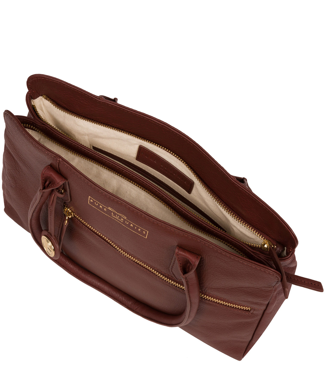 'Darby' Chestnut Leather Handbag