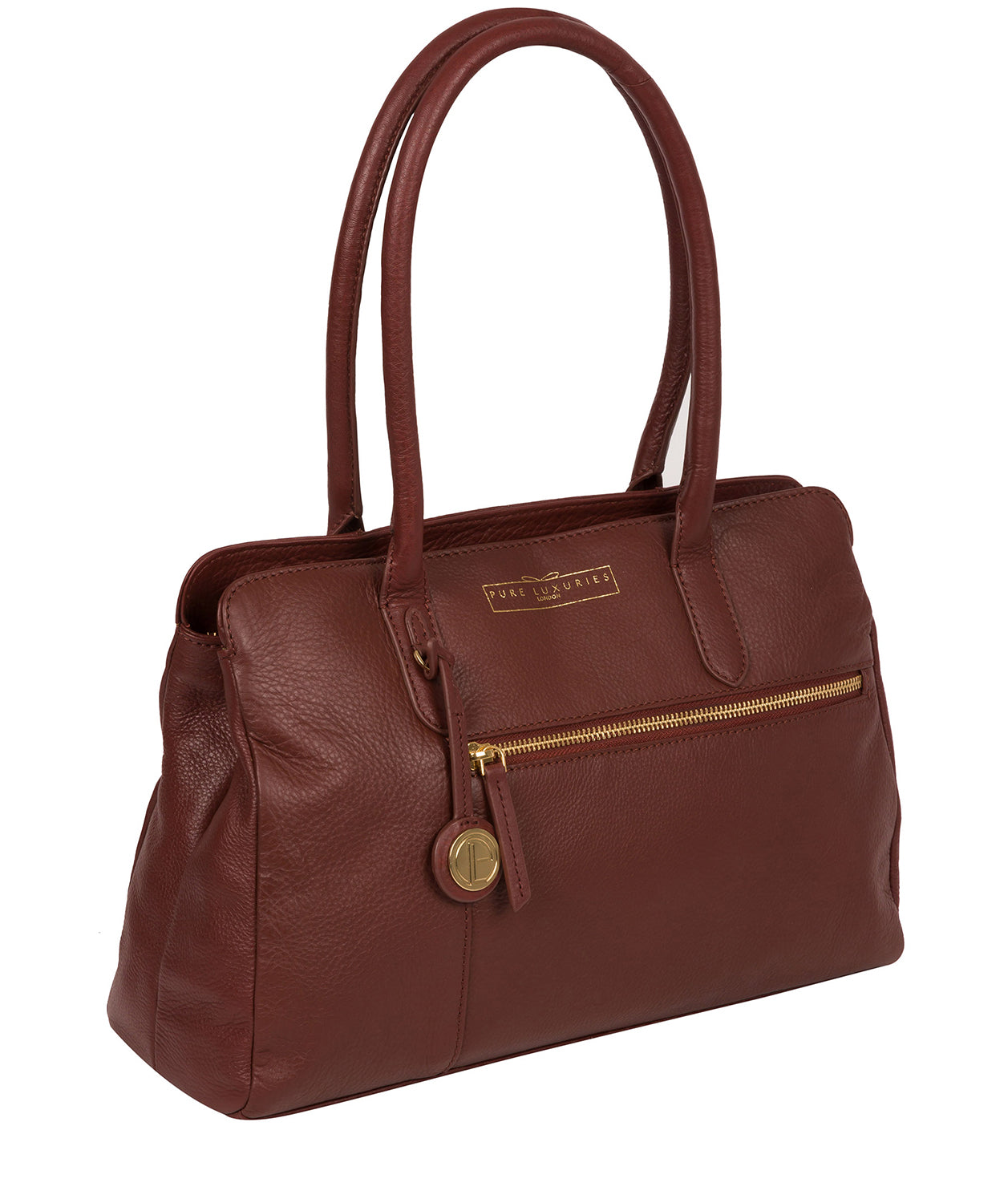 'Darby' Chestnut Leather Handbag