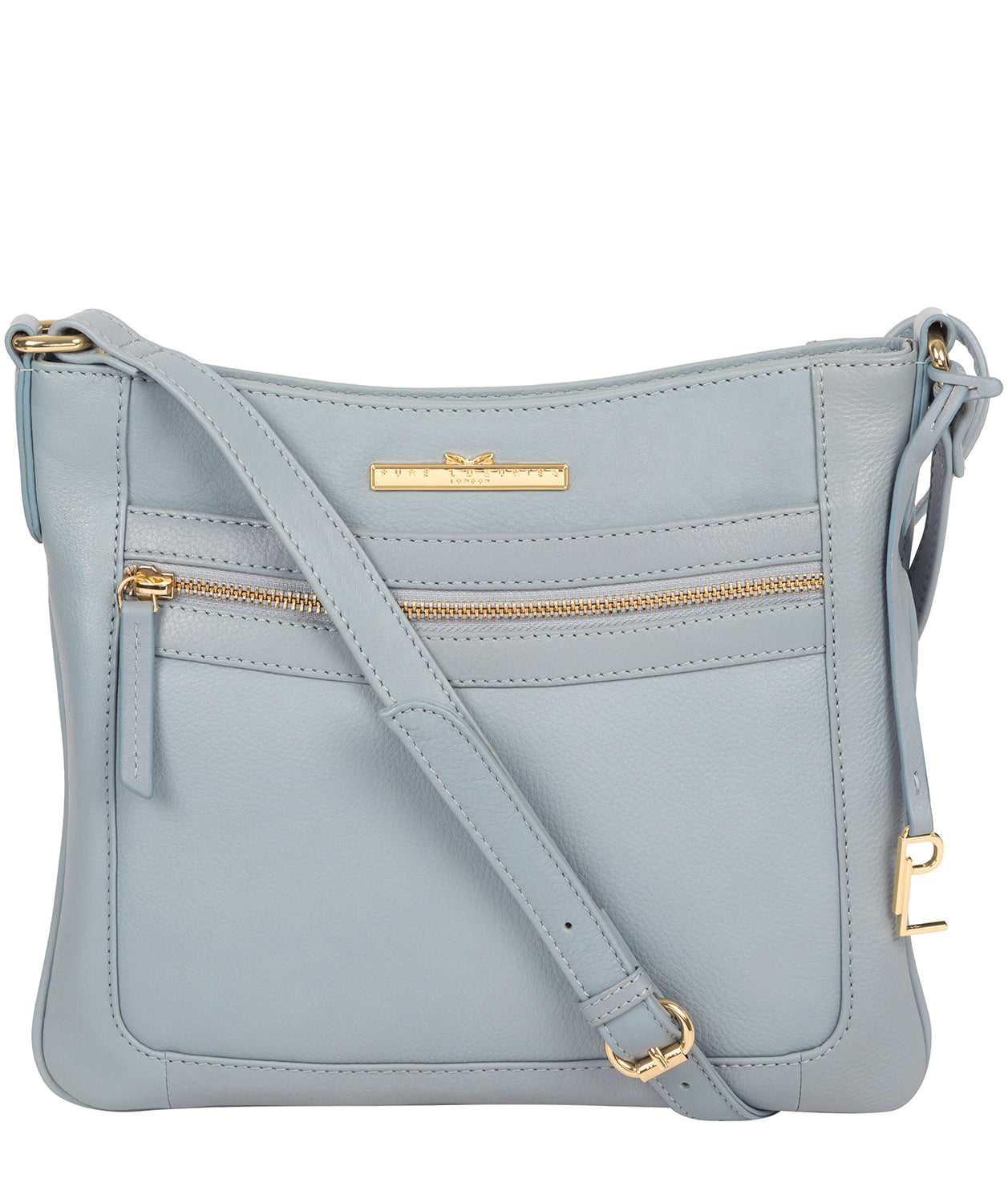 'Lewes' Cashmere Blue Leather Cross Body Bag