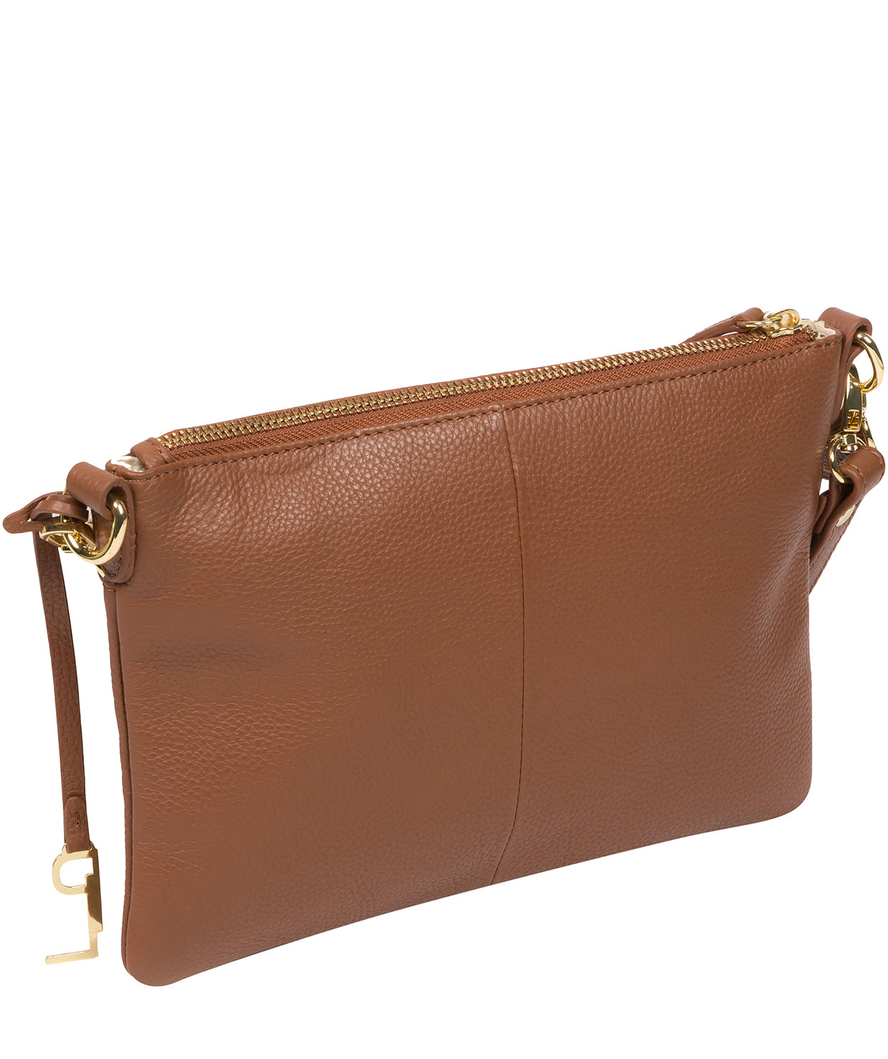 'Lytham' Tan Leather Cross Body Clutch Bag