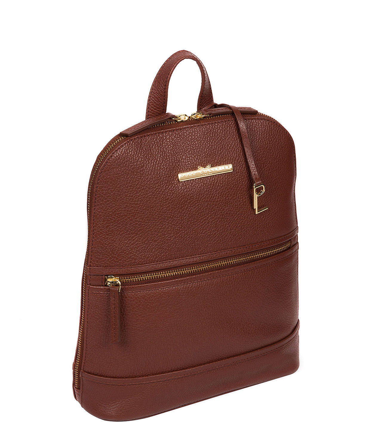 'Elland' Chestnut Leather Backpack