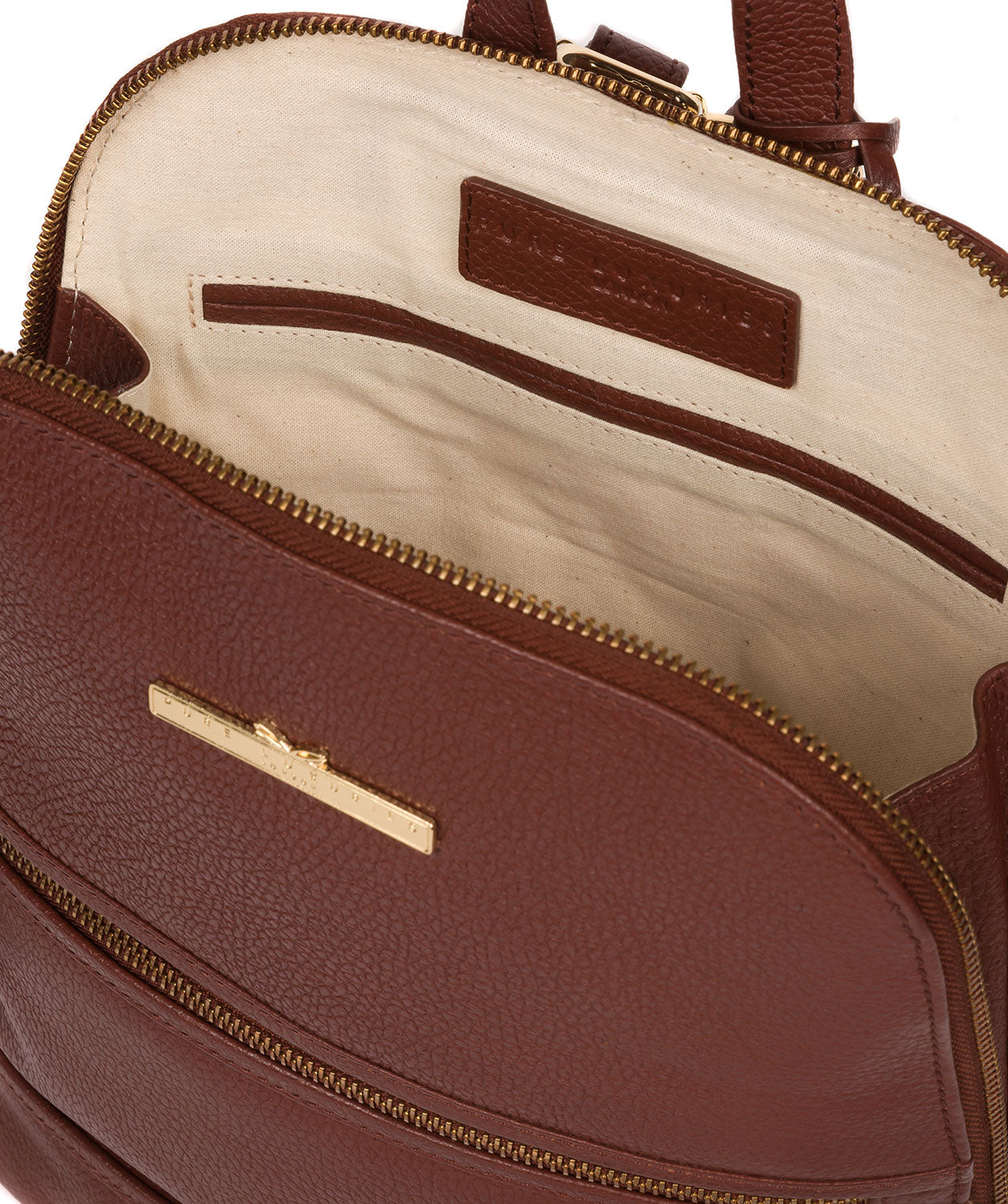 'Elland' Chestnut Leather Backpack