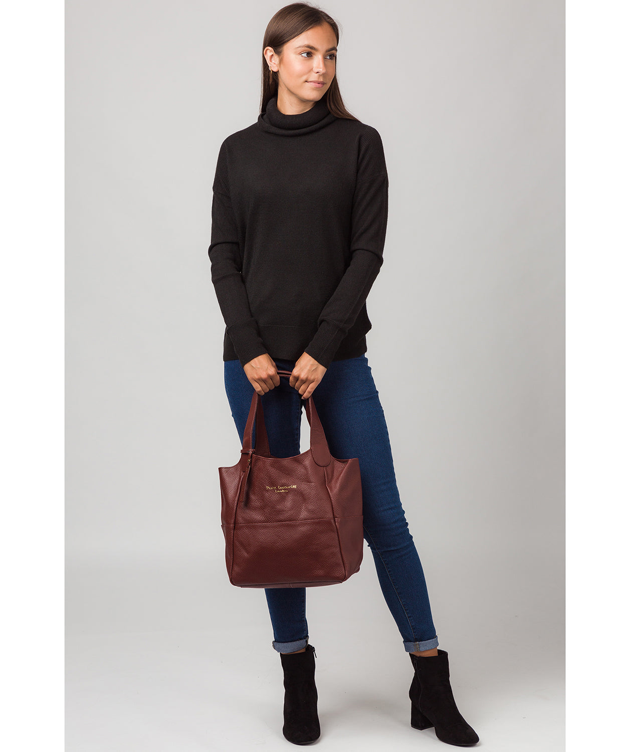 'Freer' Cognac Leather Tote Bag