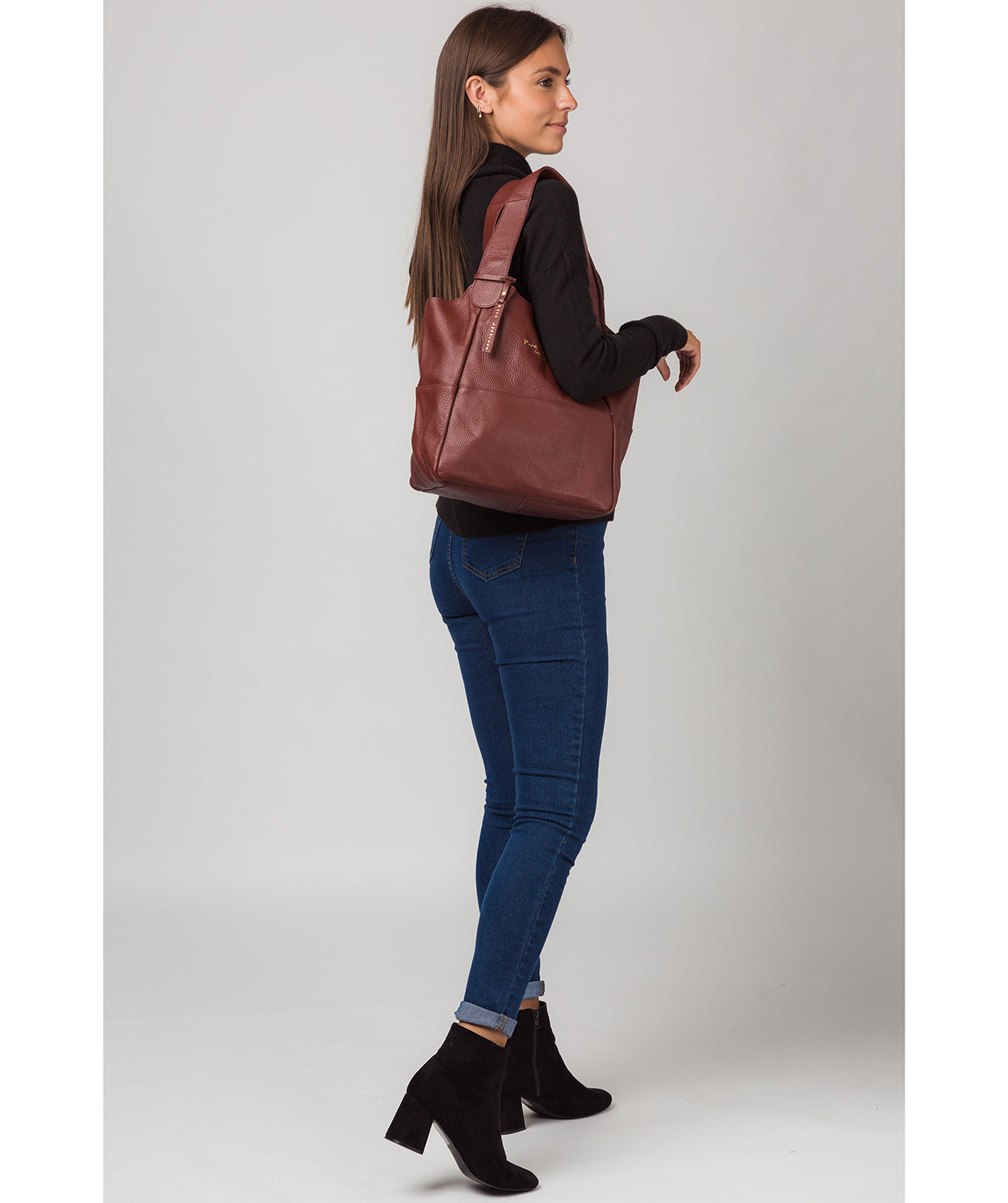 'Freer' Cognac Leather Tote Bag