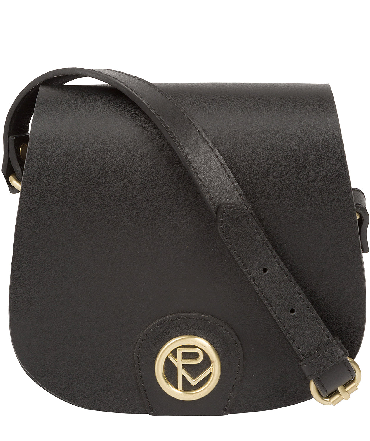 'Torver' Black Leather Cross Body Bag