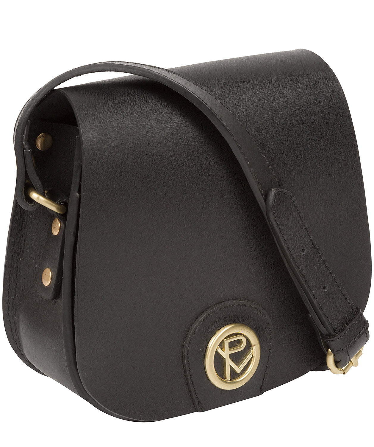 'Torver' Black Leather Cross Body Bag