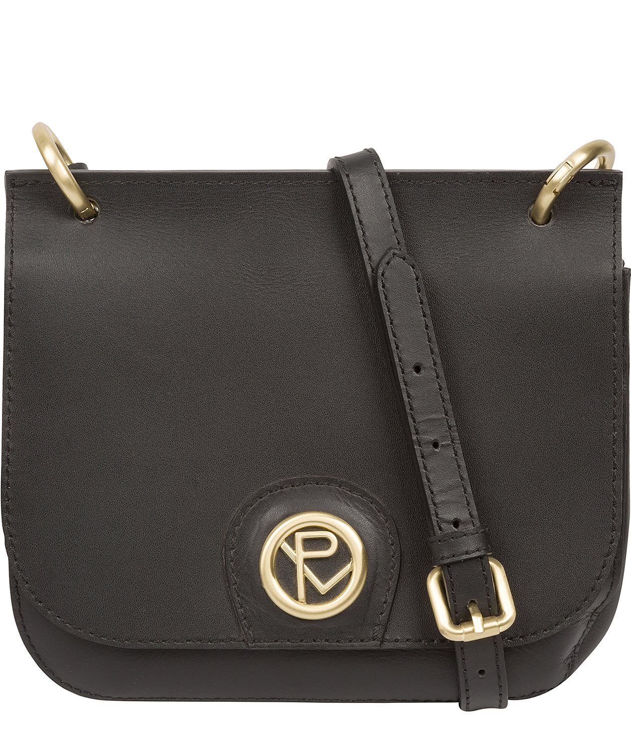 'Ennerdale' Black Leather Cross Body Clutch Bag