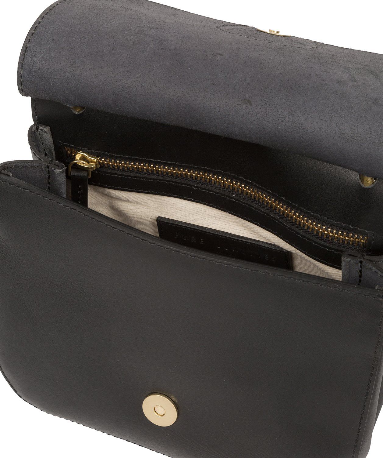 'Ennerdale' Black Leather Cross Body Clutch Bag