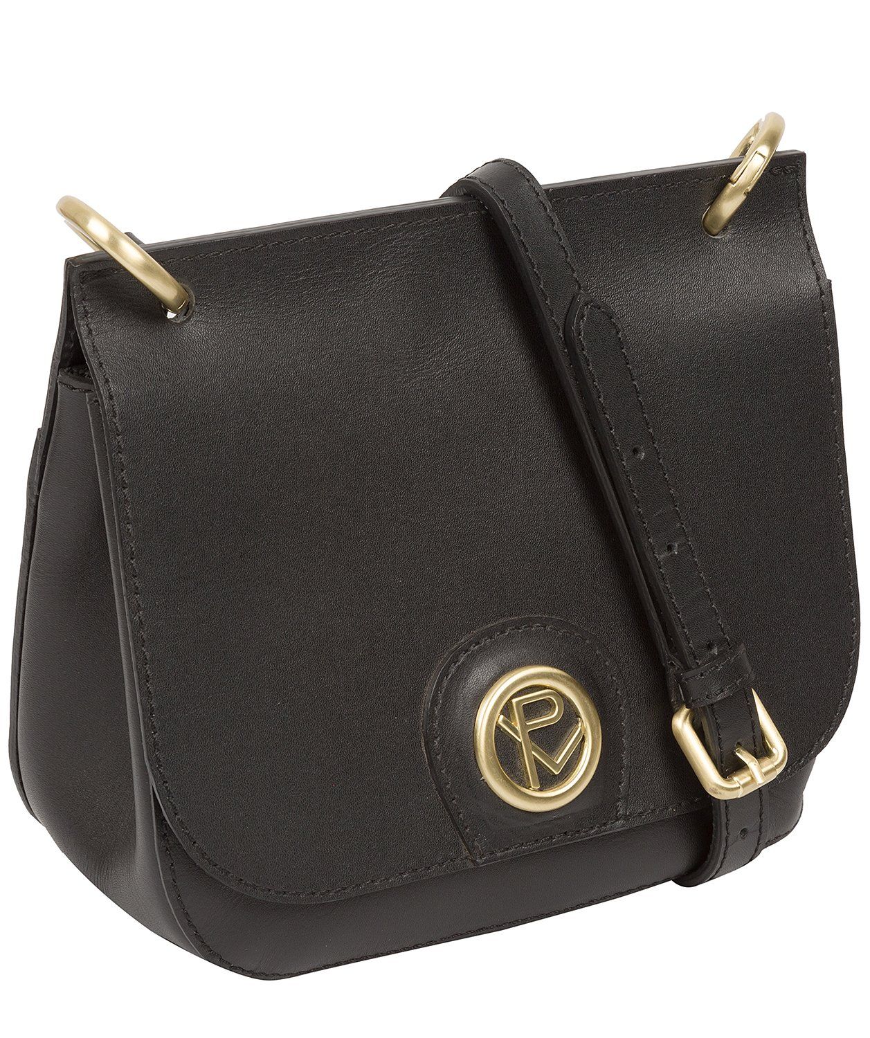 'Ennerdale' Black Leather Cross Body Clutch Bag