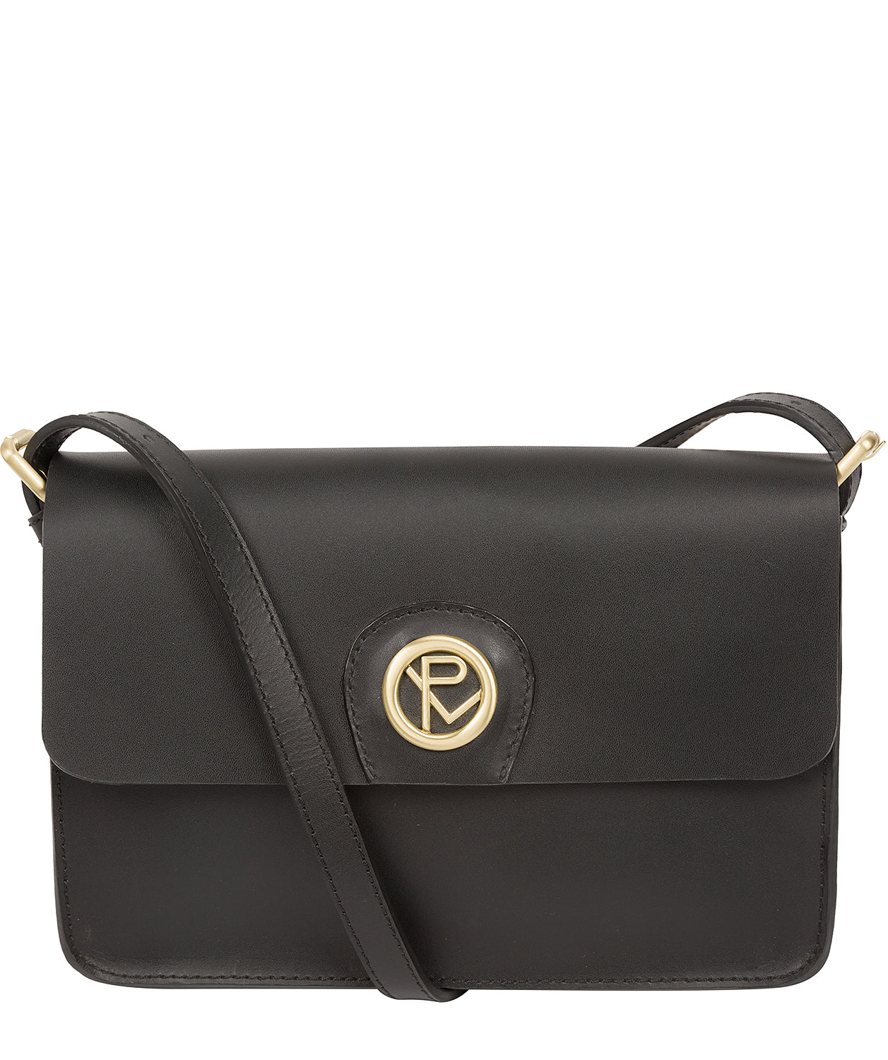 'Derwent' Black Leather Cross Body Bag