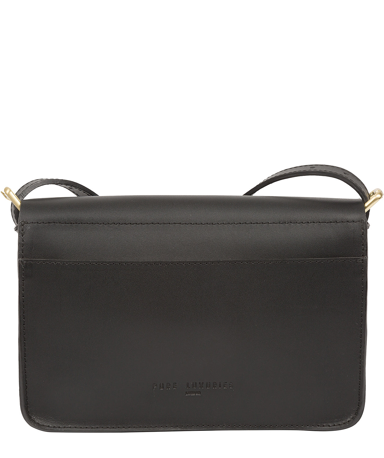 Black Leather Crossbody Bag 'Derwent' by Pure Luxuries – Pure Luxuries ...