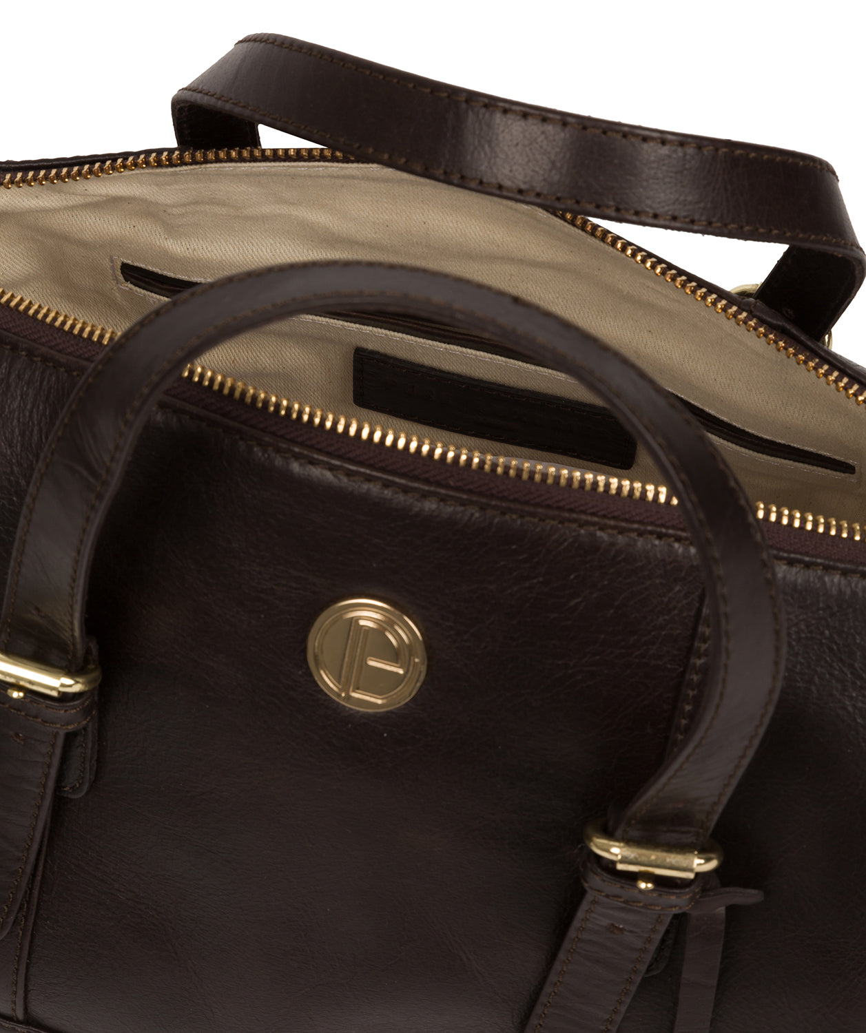 'Iris' Dark Brown Leather Handbag