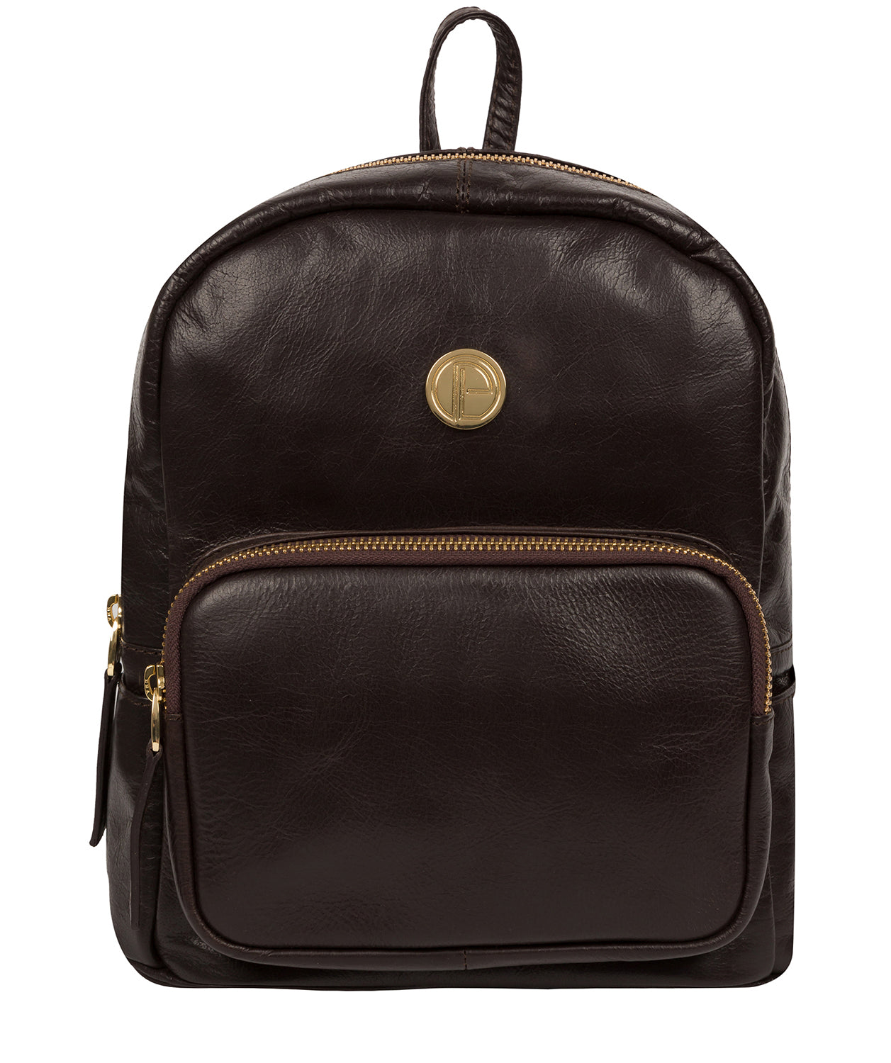 'Cora' Dark Brown Leather Backpack