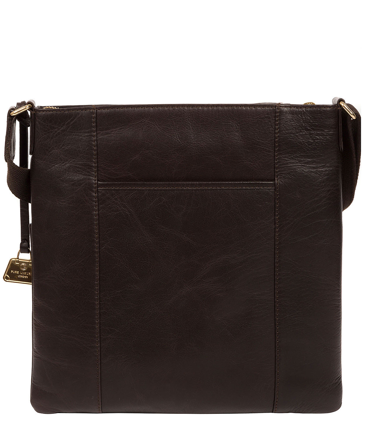 'Azalea' Dark Brown Leather Cross Body Bag