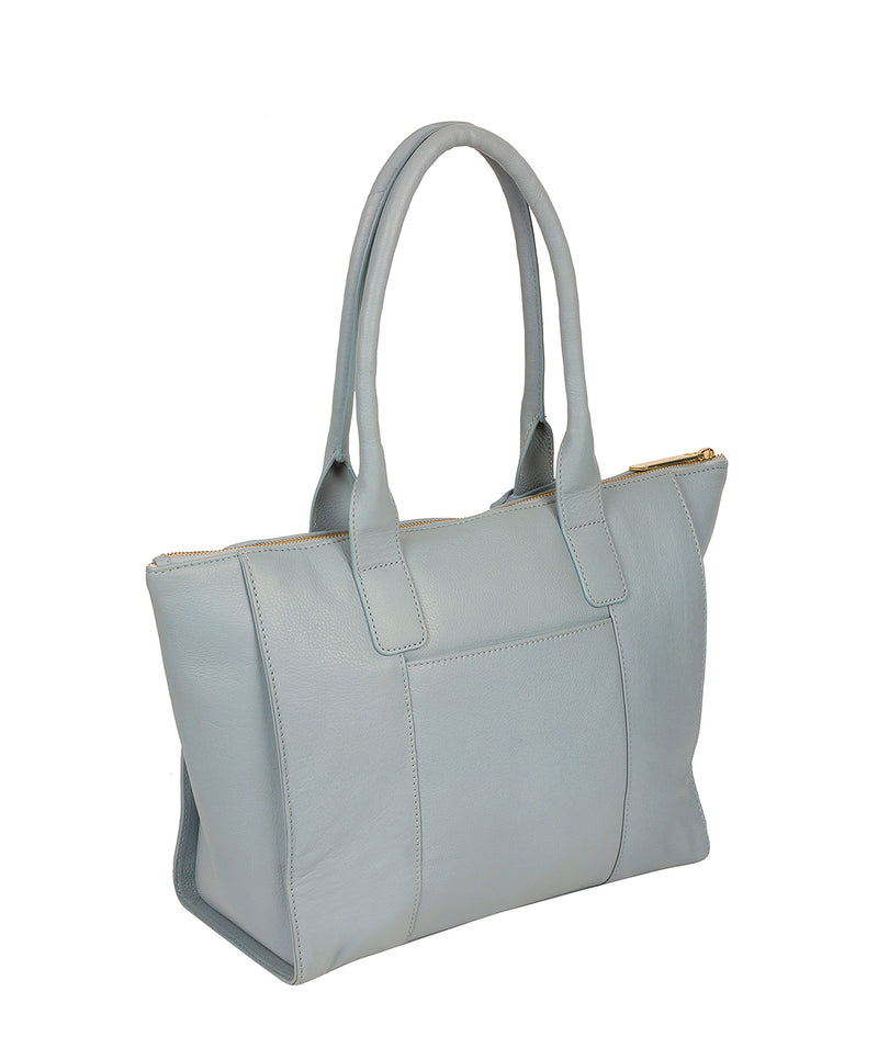 Blue Leather Tote Bag 'Faye' by Pure Luxuries – Pure Luxuries London