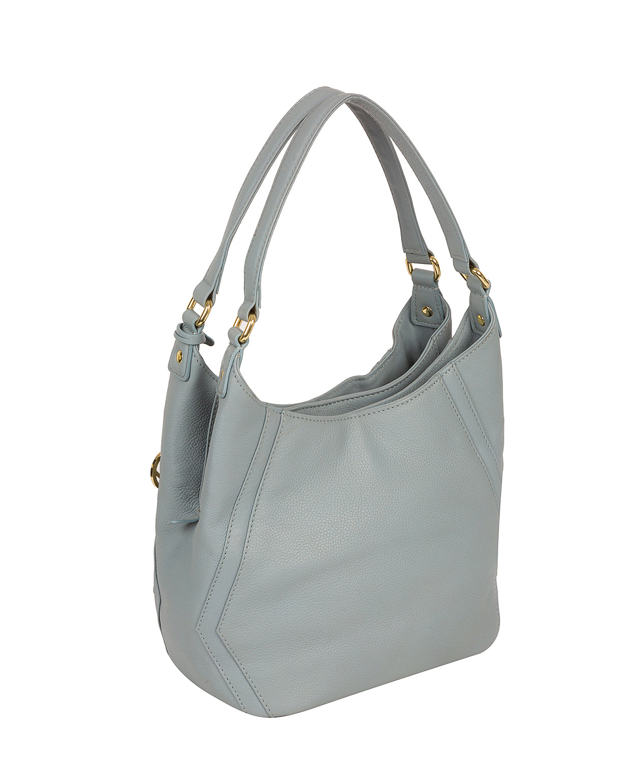 'Abigail' Cashmere Blue Leather Shoulder Bag