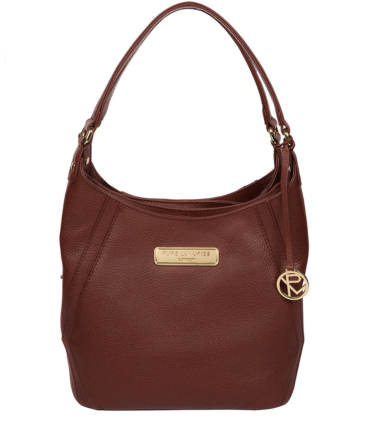 'Abigail' Chestnut Leather Shoulder Bag