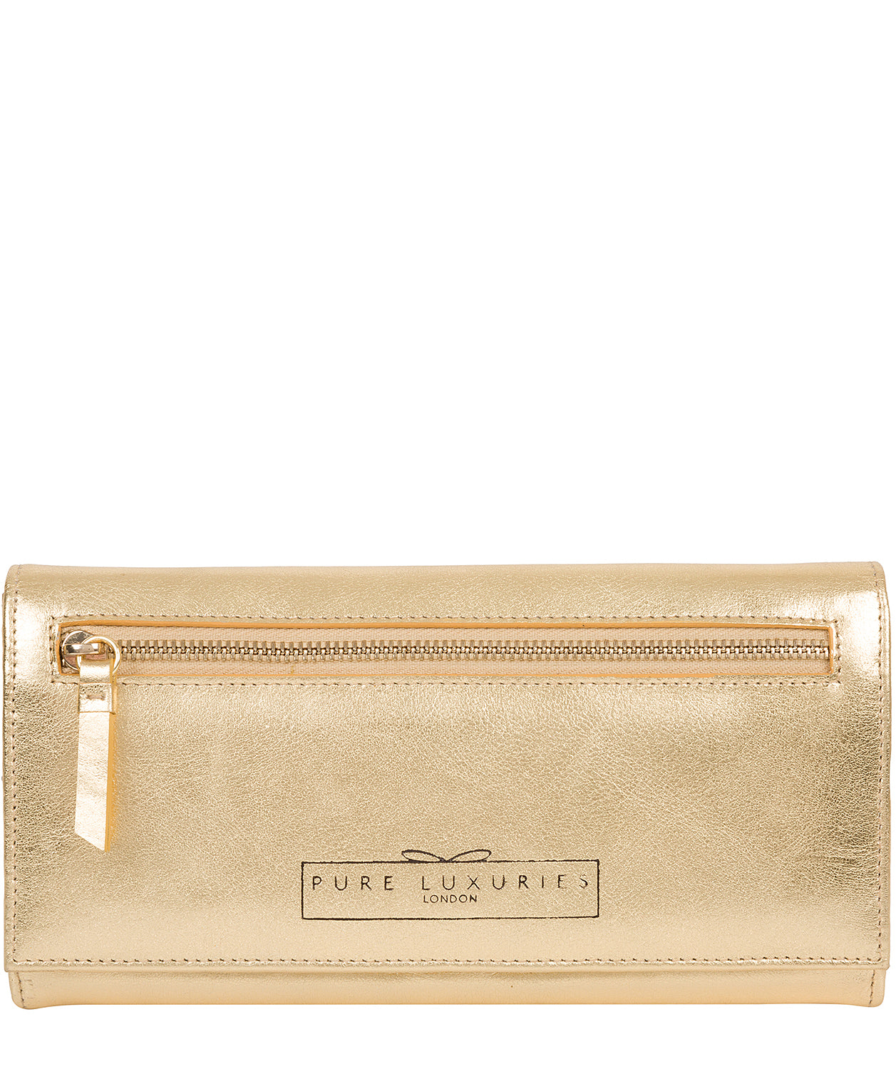 'Monika' Metallic Gold Leather Purse