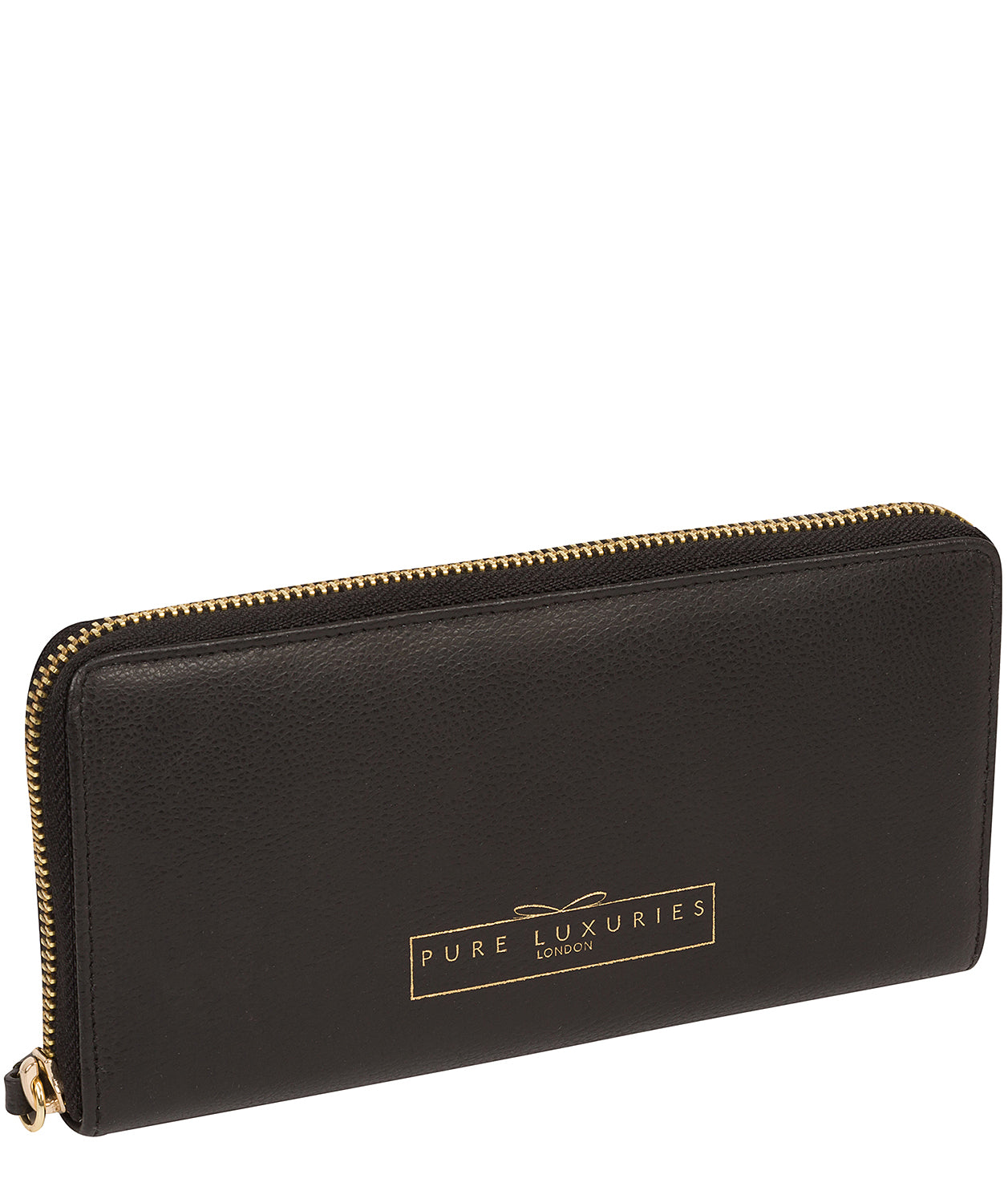 'Frieda' Jet Black Leather Purse