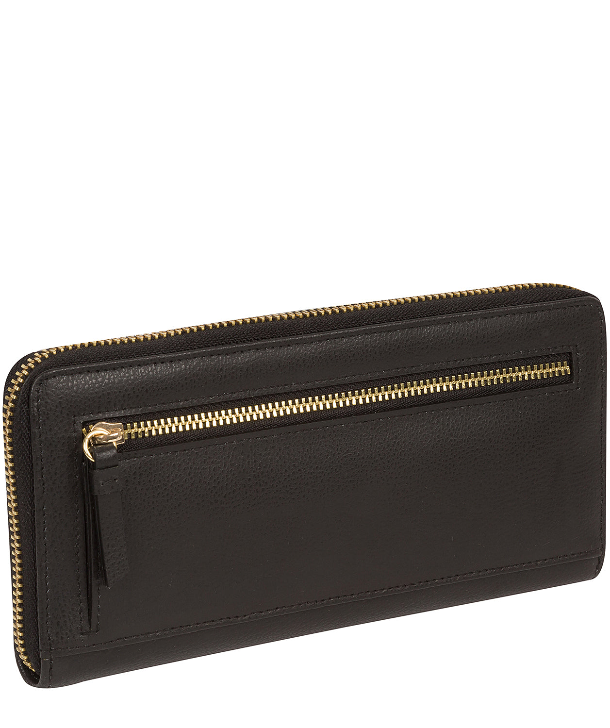 'Frieda' Jet Black Leather Purse