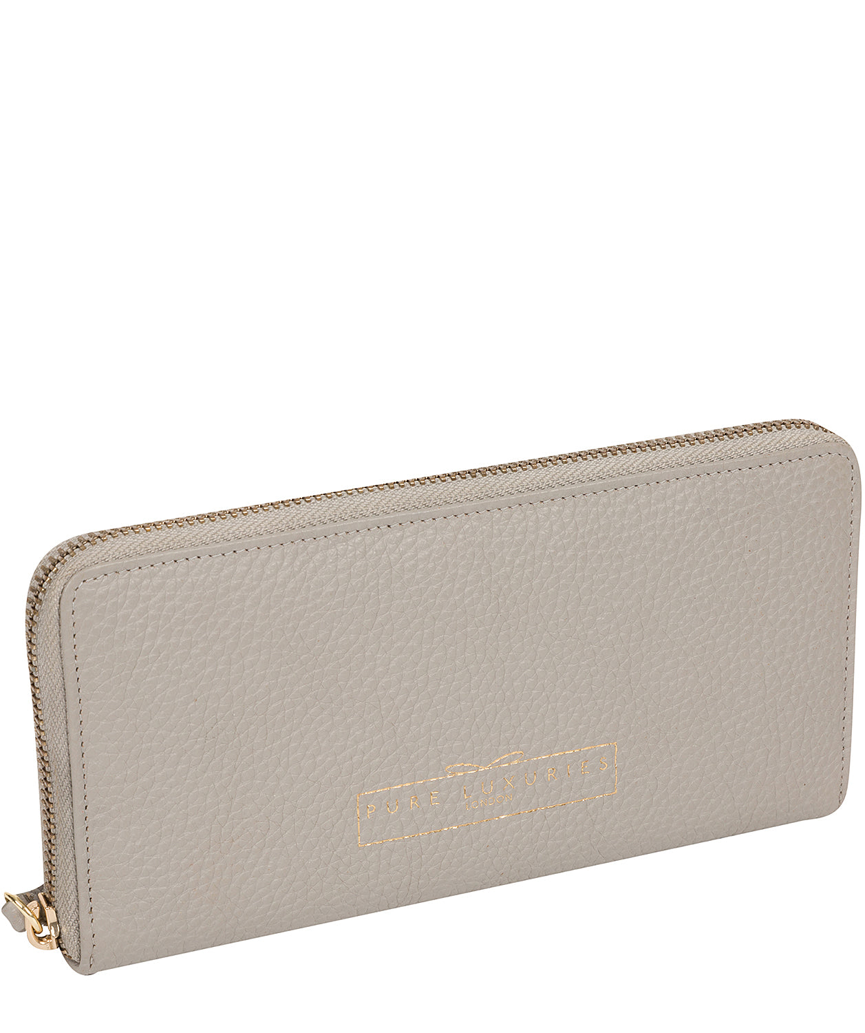 'Frieda' Light Grey Leather Purse