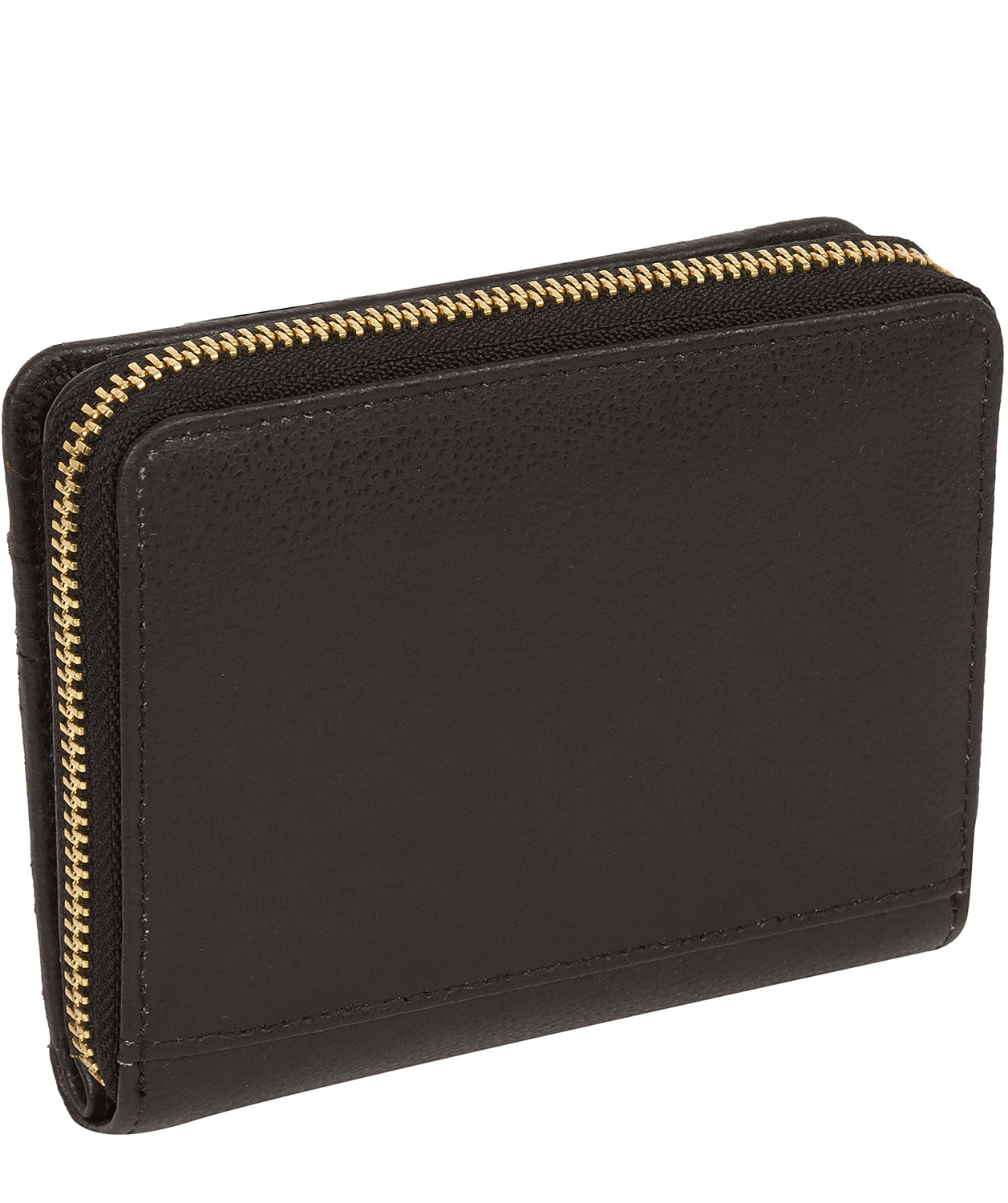 'Emely' Jet Black Leather Purse