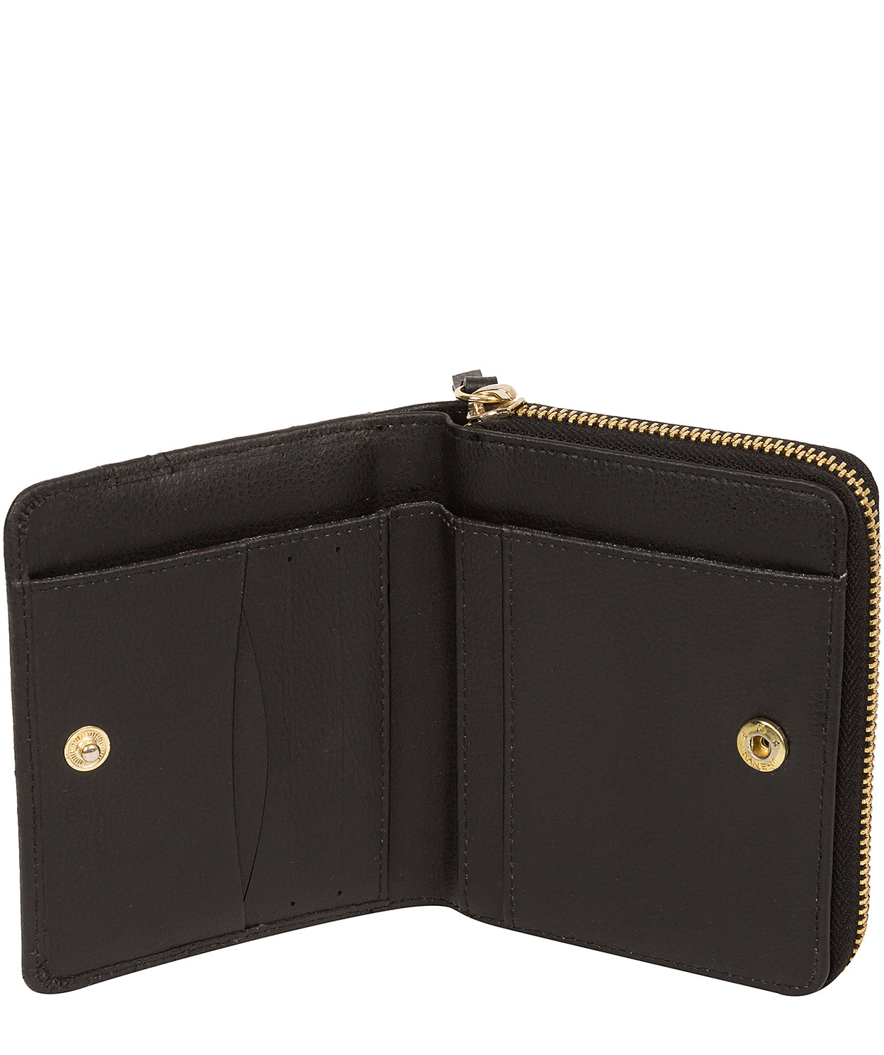 'Emely' Jet Black Leather Purse