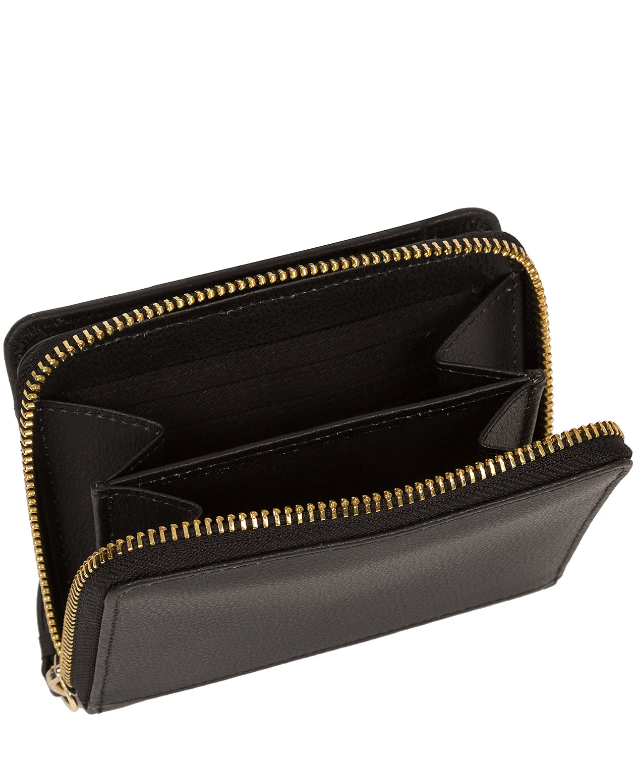 'Emely' Jet Black Leather Purse