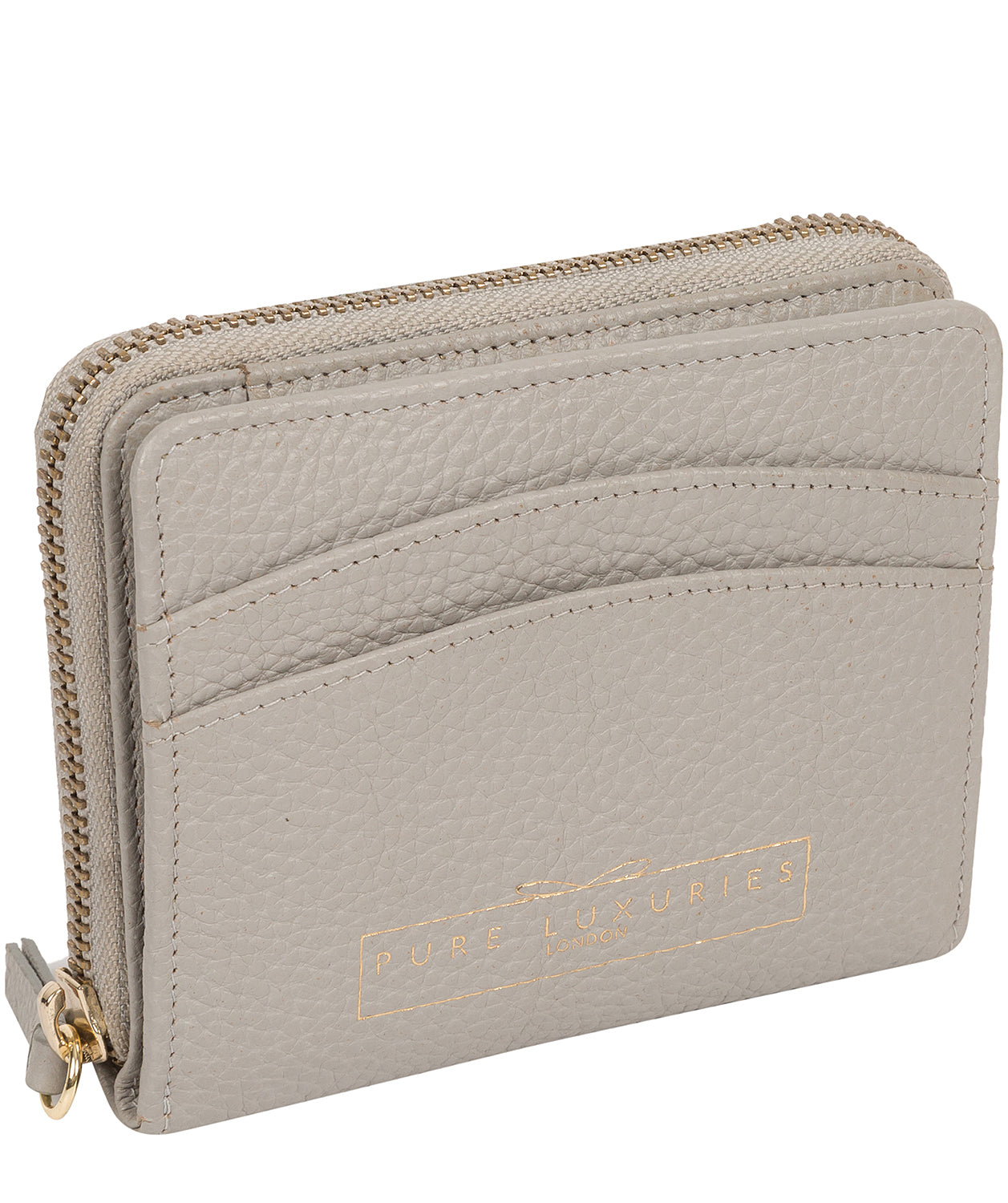 'Emely' Light Grey Leather Purse