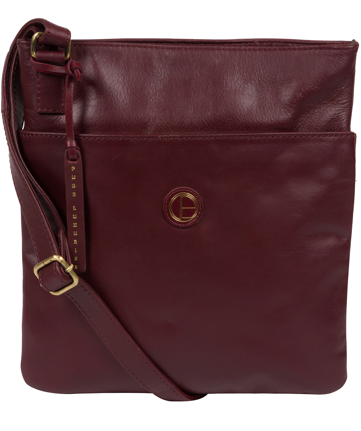 'Foxton' Burgundy Leather Cross Body Bag